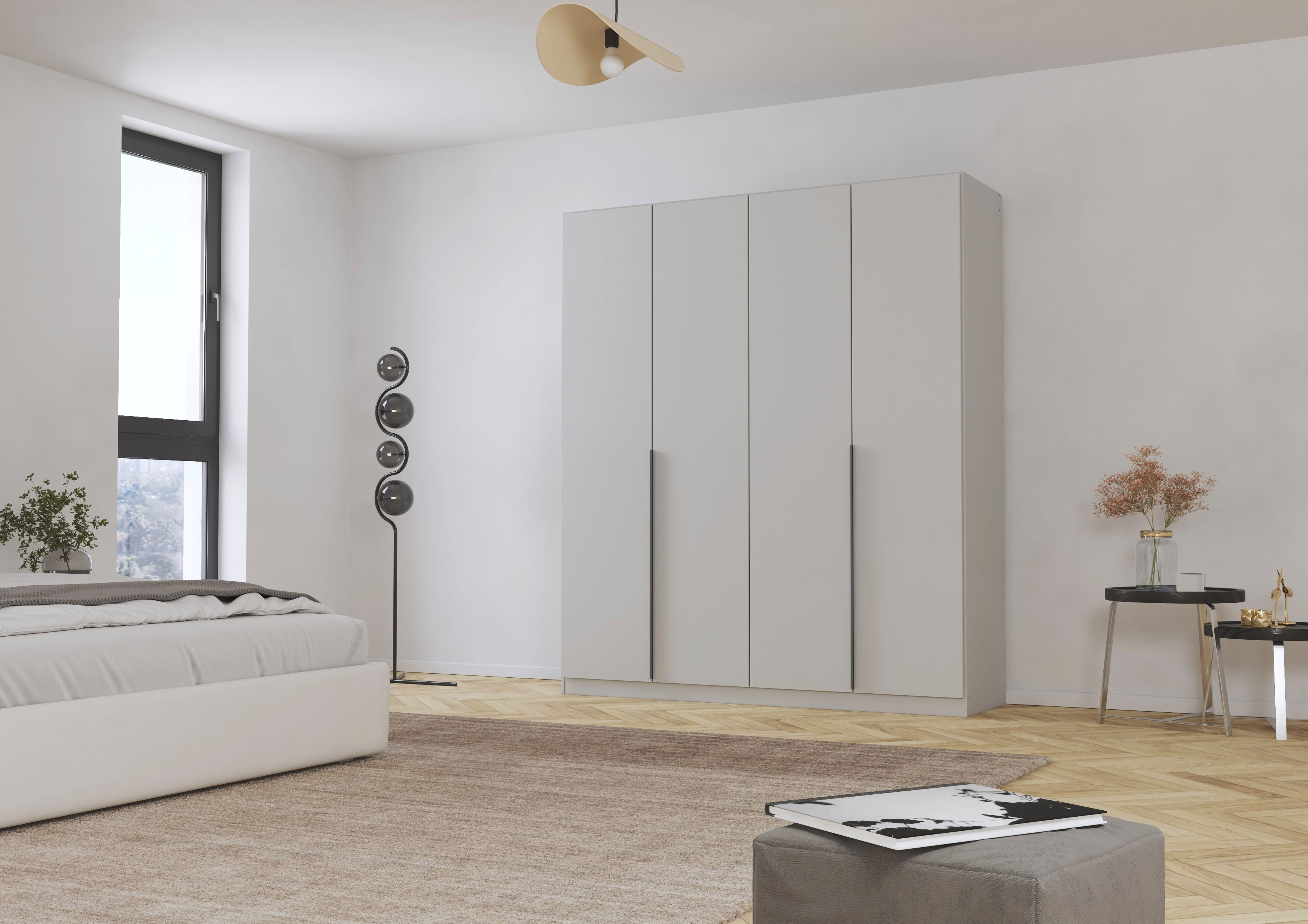 Thumbnail - rauch Drehtürenschrank "Kleiderschrank Schrank Garderobe AGORDO TOPSELLER Schlafzimmer" in zwei Griff-Farben, Breiten 91...