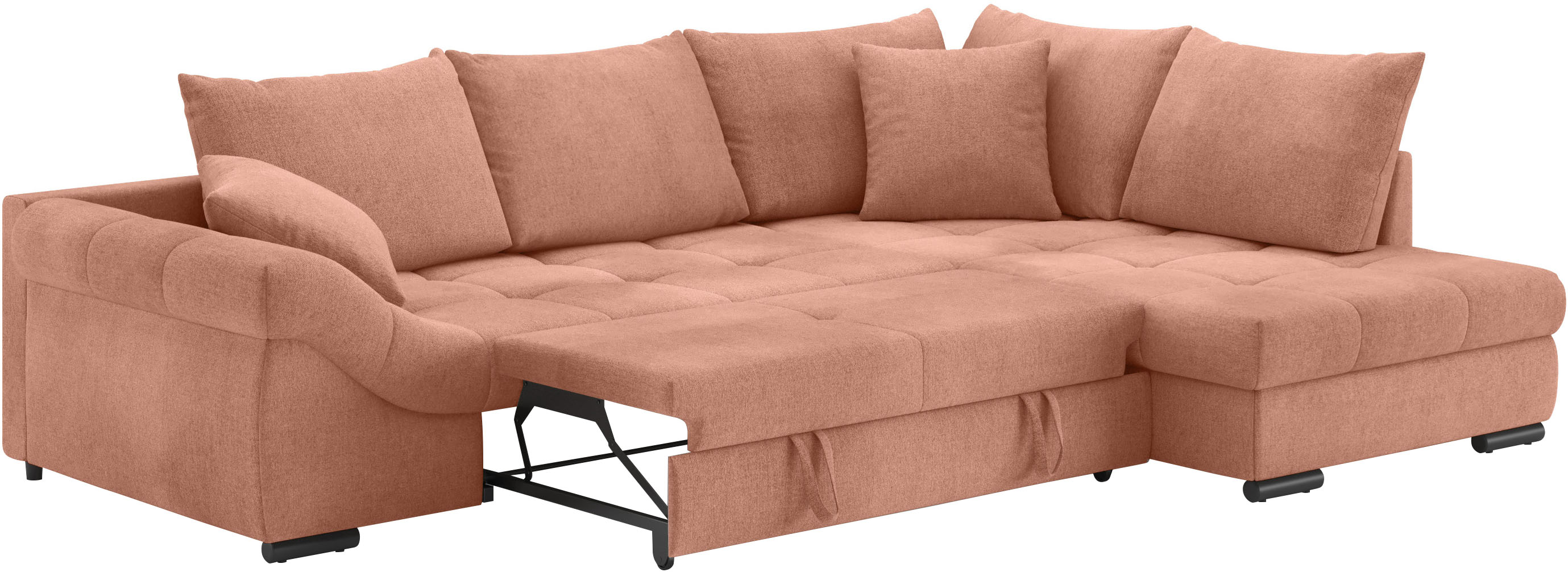 Thumbnail - Mr. Couch Ecksofa "Allegro DuraFlex, L-Form", Hochschläfer-Bettauszug, Kaltschaumpolsterung, bis 140 kg belastbar
