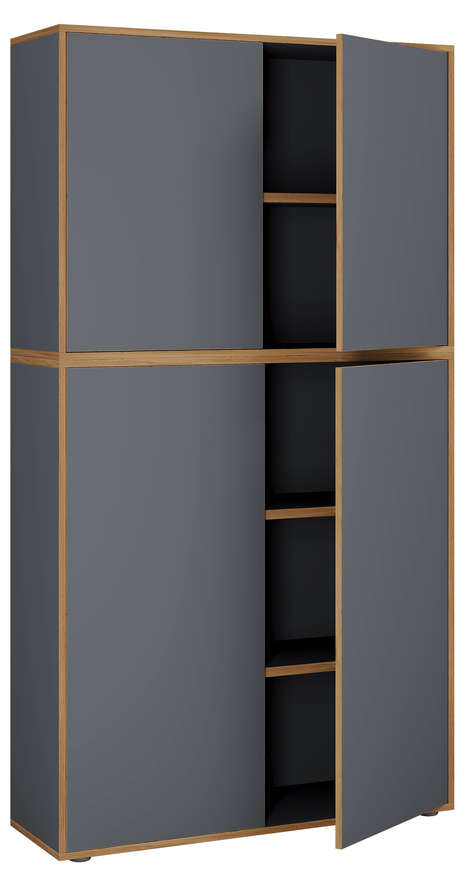 VCM Aktenschrank »VCM Holz Büroschrank Ordner Aktenschrank Büromöbel Schrank Salia 5-fach Breite 100 cm Drehtüren«, (1 St.)