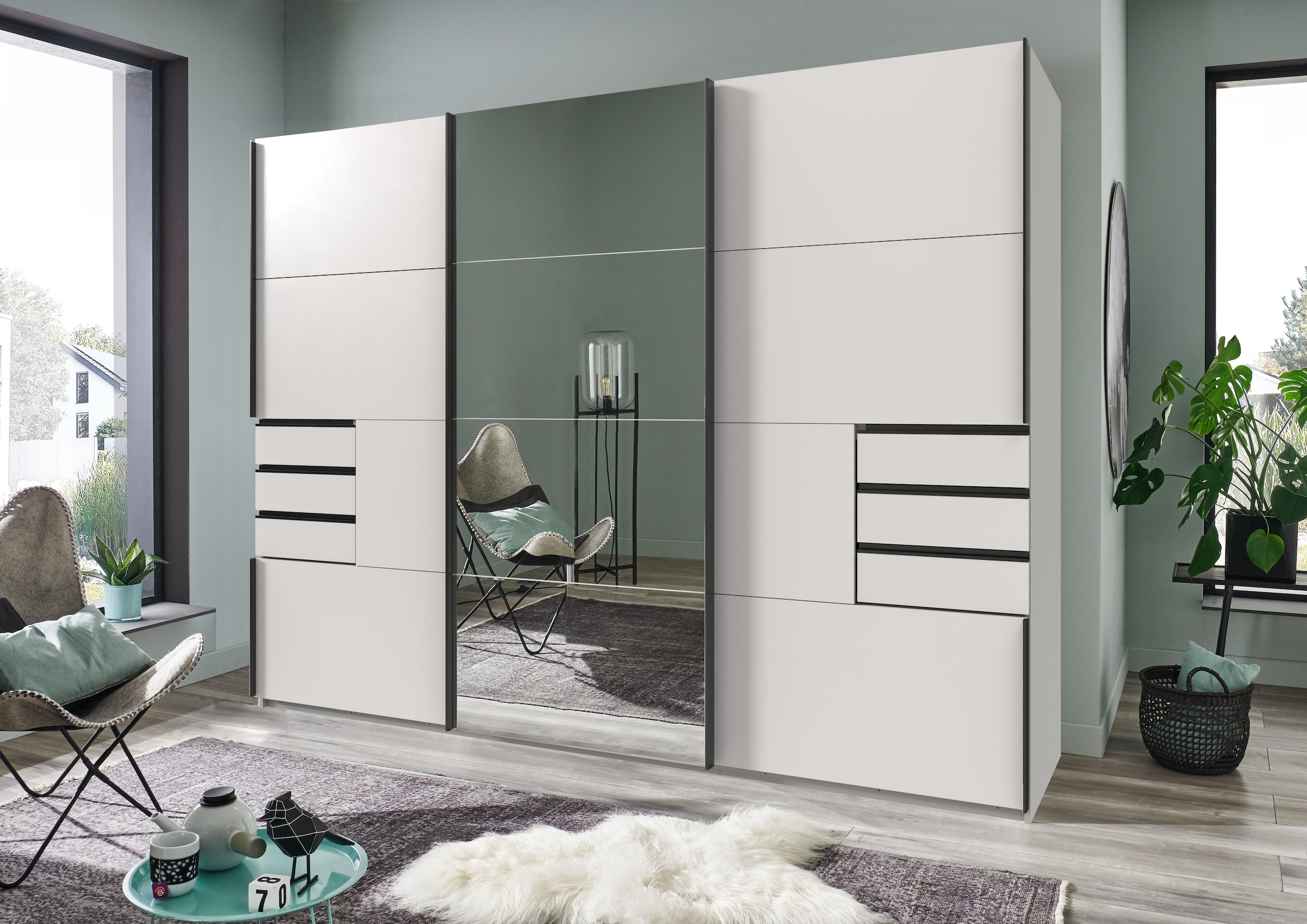 Wimex Schwebetürenschrank »Saigon«, mit Spiegeltür, 3 Türen, 270cm breit