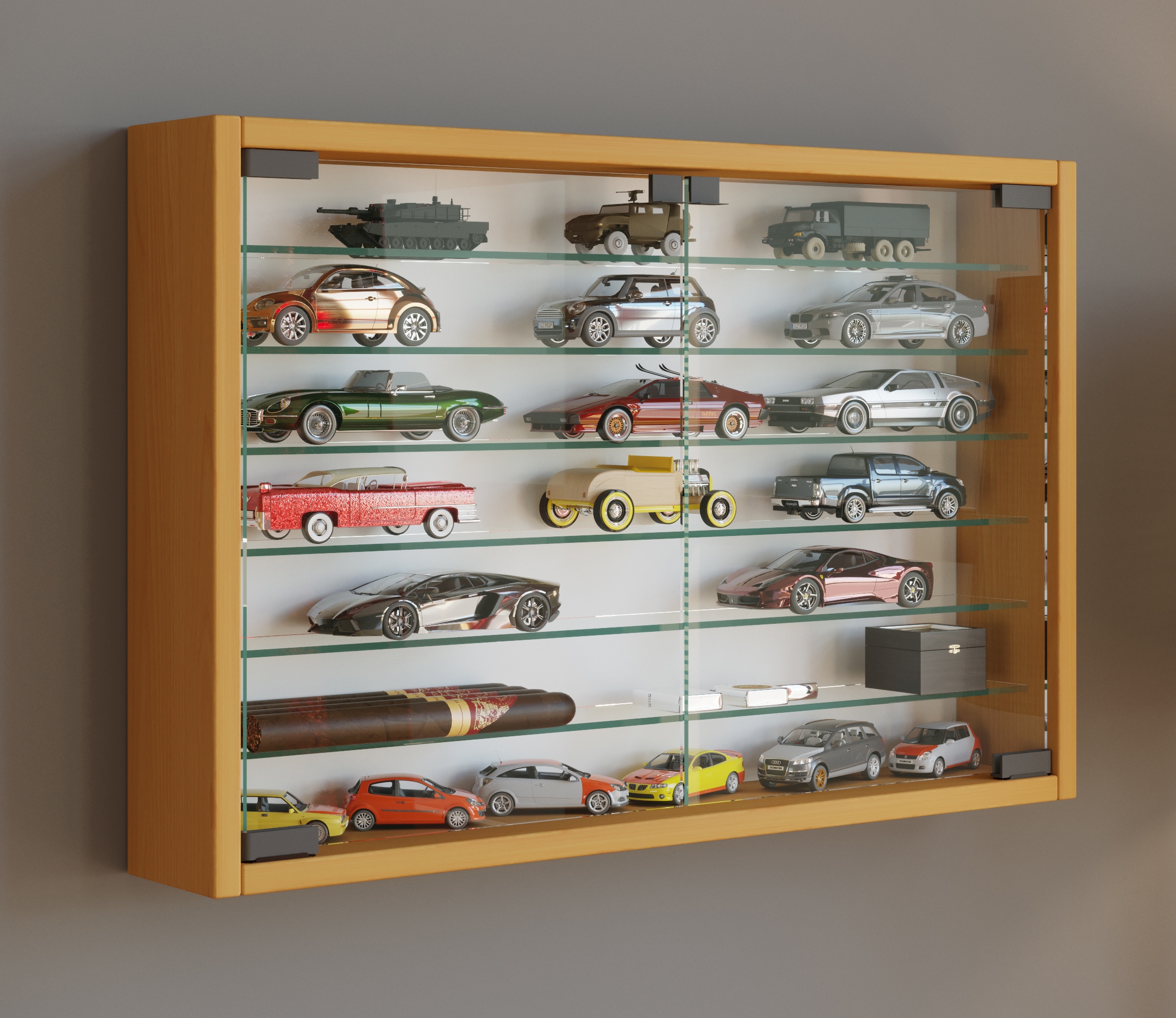 VCM Wandregal »Hängevitrine Wandvitrine Sammel Deko Mandosa XL« 1 Stk. tlg.