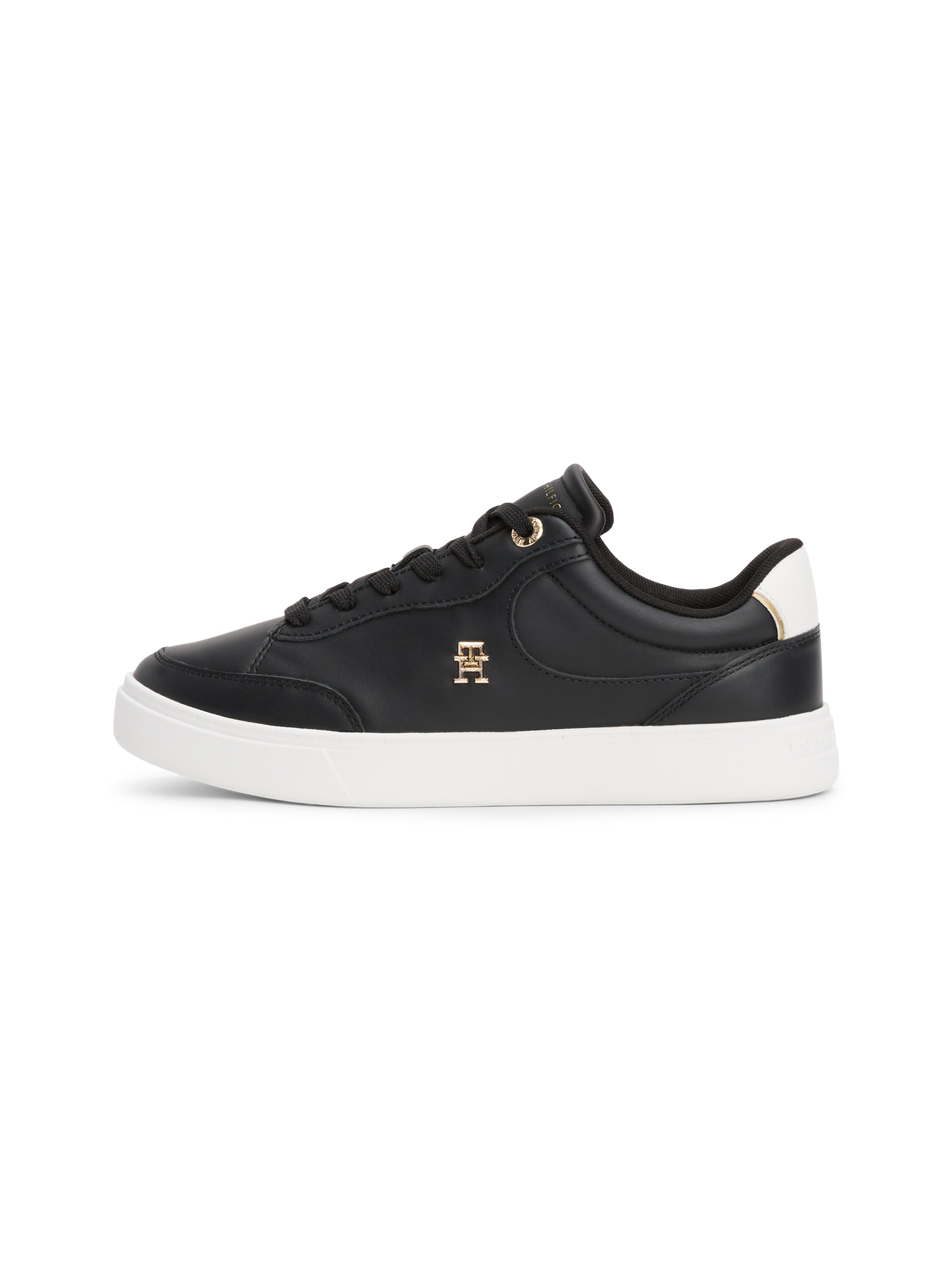 Tommy Hilfiger Plateausneaker »ESSENTIAL CHIC COURT SNEAKER«, Freizeitschuh, Schnürschuh, Halbschuh mit TH-Schmuckelement
