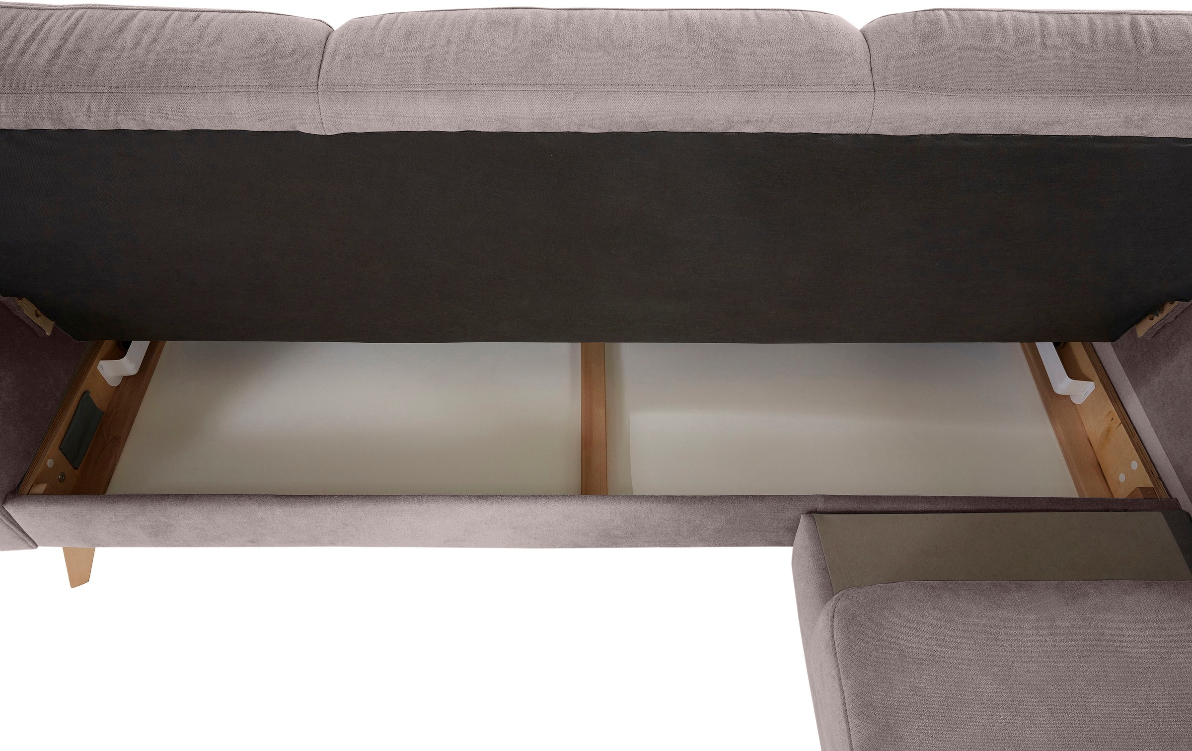 exxpo - sofa fashion Ecksofa »Nappa, kompakt und komfortabel, bequem, zeitloses Design, L-Form«, tolle Detailverarbeitung, inkl. Bettfunktion und Bettkasten