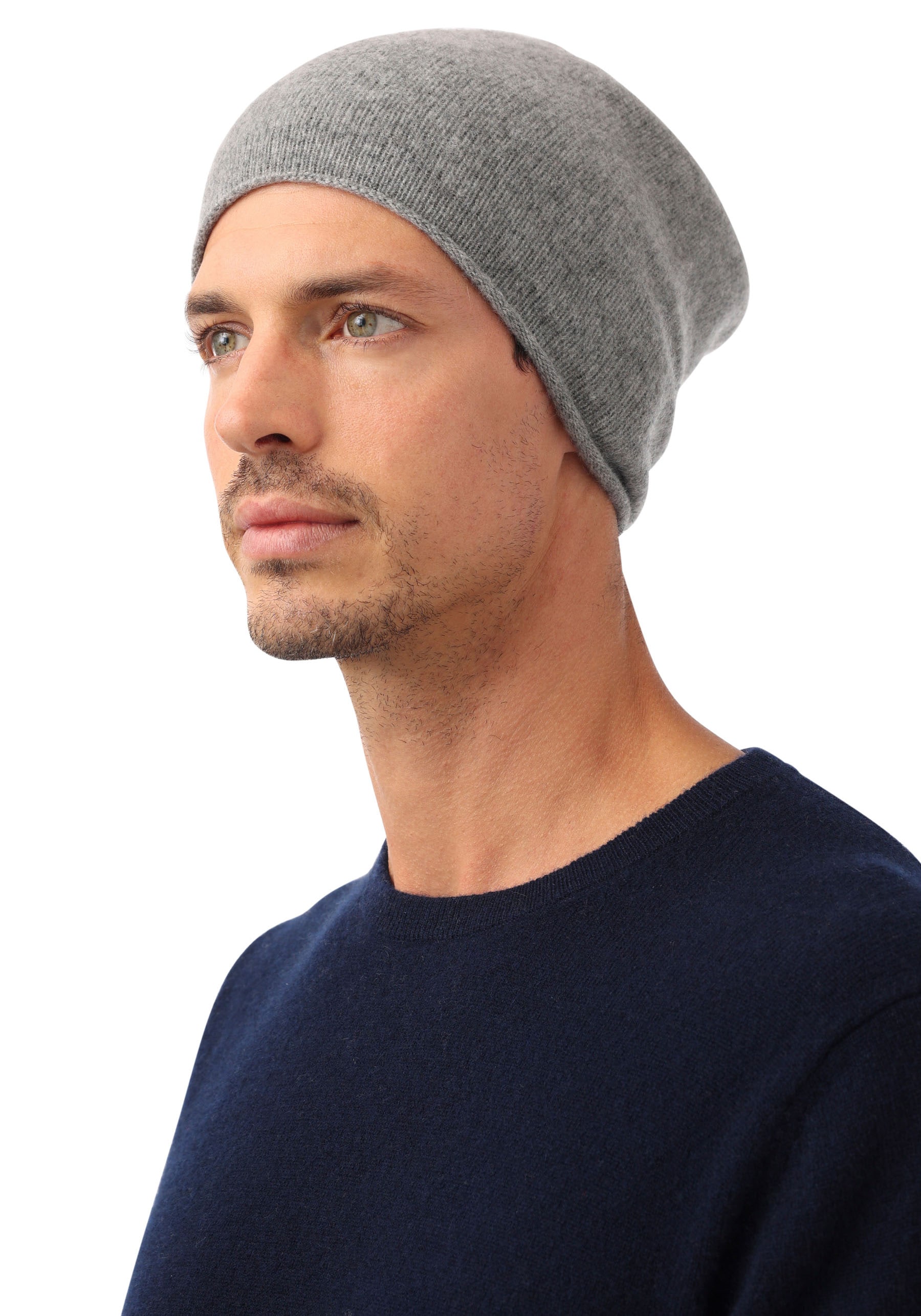 Zwillingsherz Beanie, mit kleinem Rollrand, One size günstig online kaufen