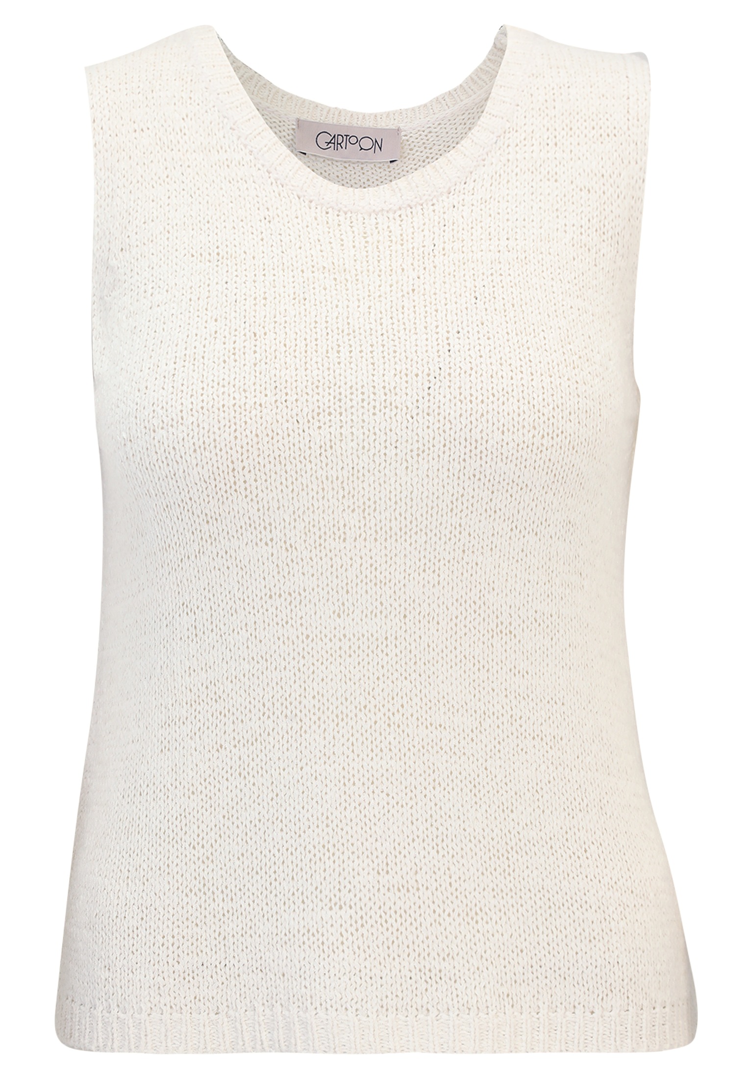 Cartoon Stricktop "Cartoon Damen Strick-Top mit Rundhalsausschnitt", Rippbü günstig online kaufen