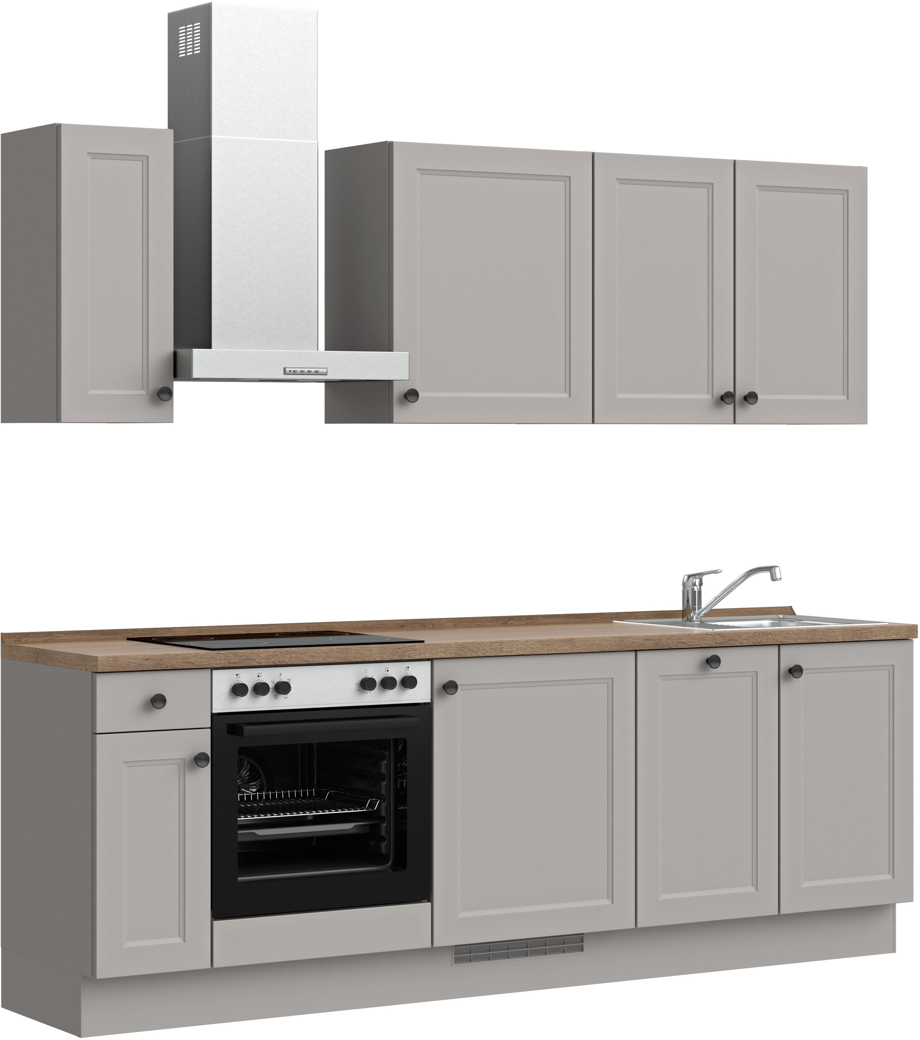 nobilia ""Cascada I", NEU: individuell anpassbar mit gratis Profi-Beratung" vormontiert, Breite 240 cm, Ausrichtung wählbar, wahlw. mit E-Geräten