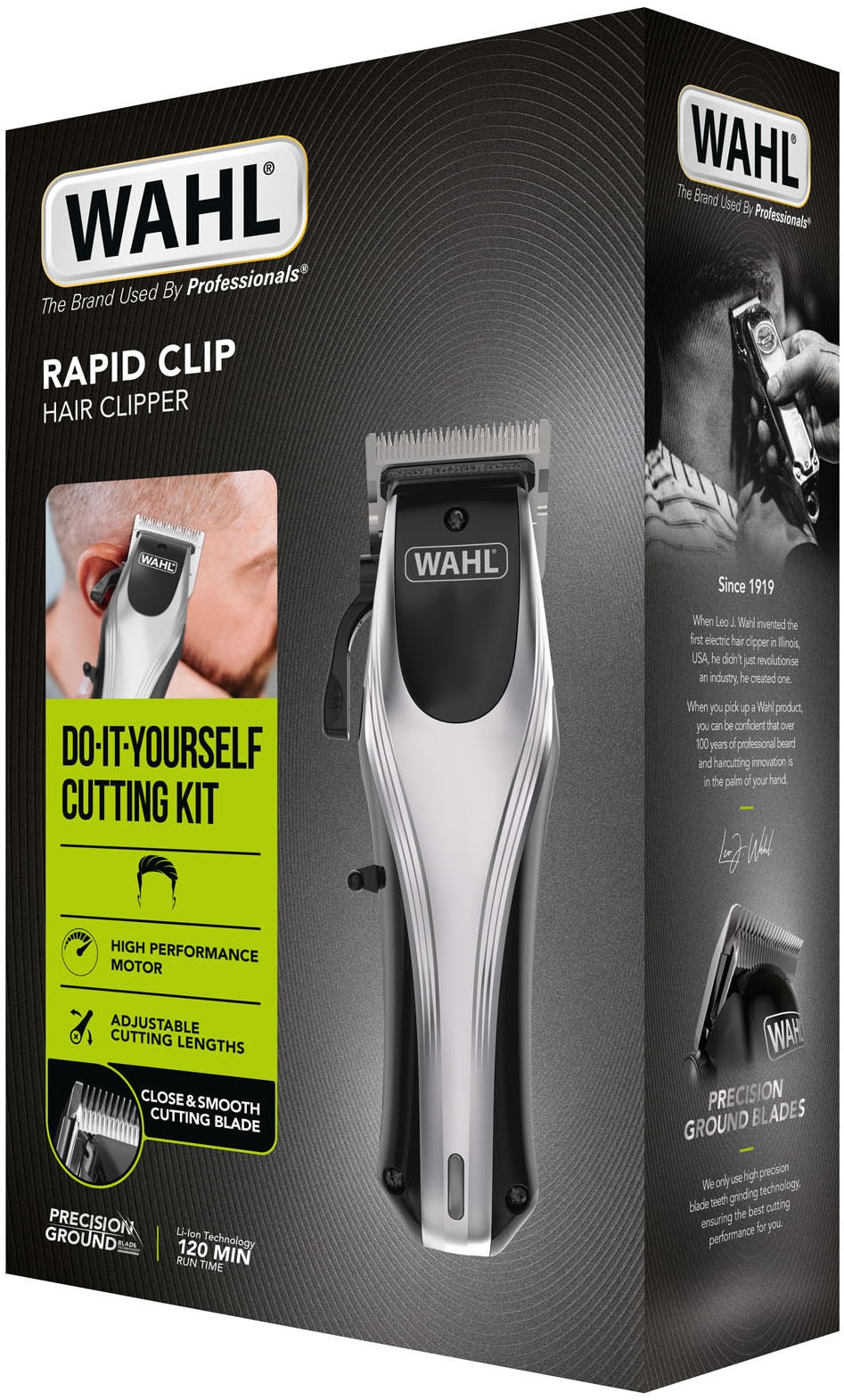 Wahl Haarschneider »Rapid Clip«, 13 Aufsätze, Schnellgleitende Klinge, Einstellbarer Verstellhebel, Leichtes Design