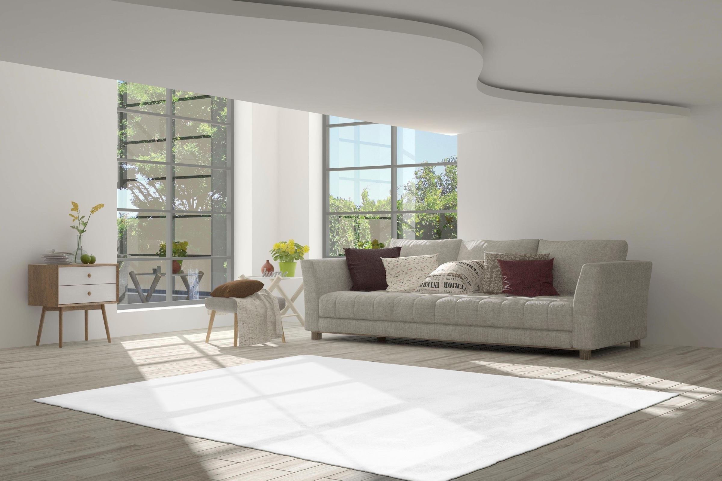 calo-deluxe Hochflor-Teppich »Vogesen 212«, rechteckig, 45 mm Höhe, Kunstfell, Wohnzimmer