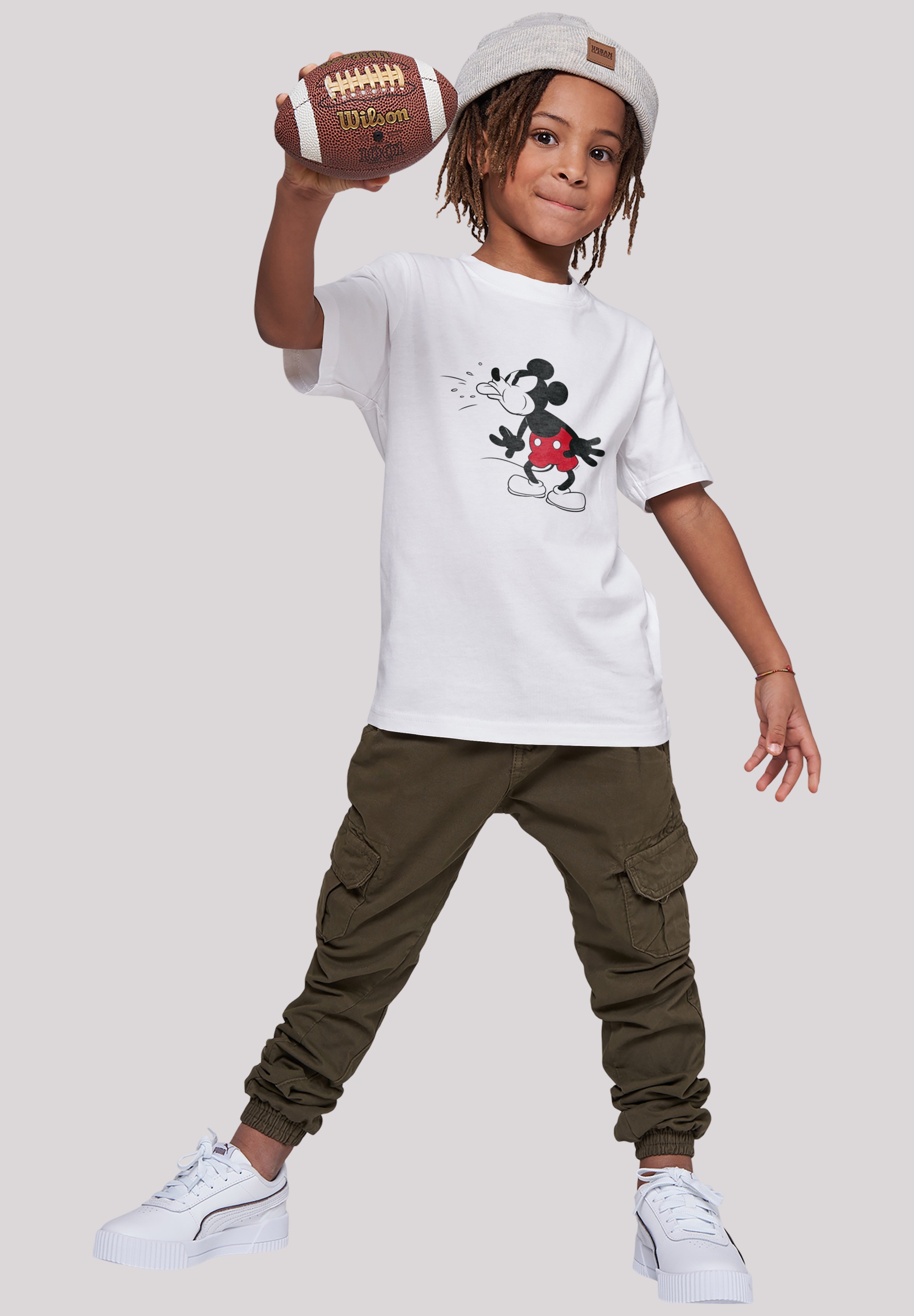 F4NT4STIC Kurzarmshirt »F4NT4STIC Kinder Disney Mickey-Mouse-Tongue with Kids Basic Tee«, (1 tlg.)