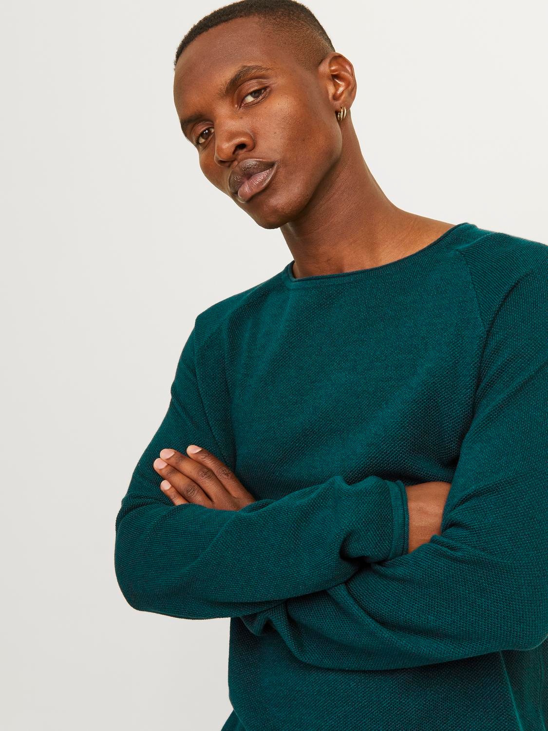 Jack & Jones Rundhalspullover "JJEHILL KNIT CREW NECK NOOS", aus Strukturst günstig online kaufen