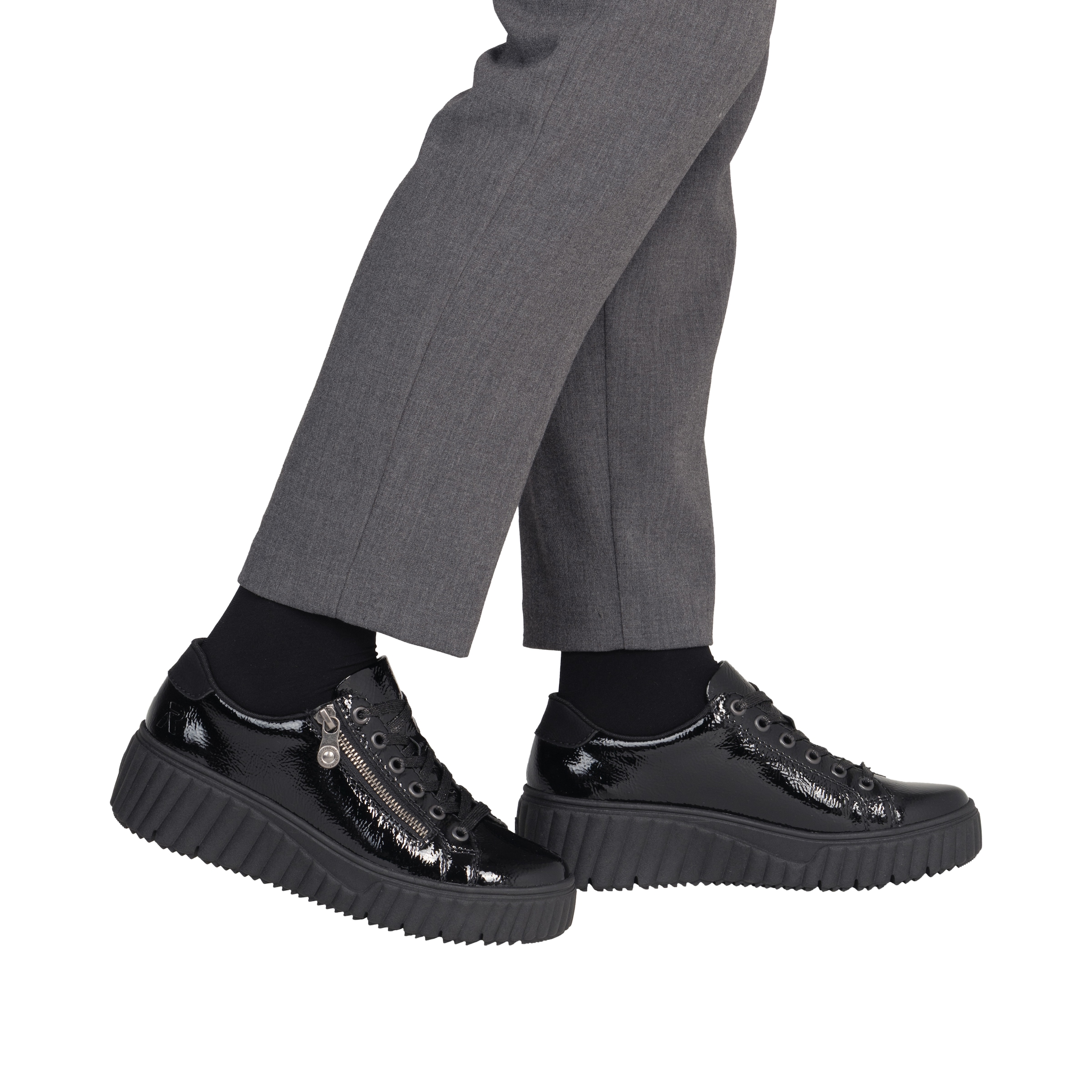 Rieker Plateausneaker  Freizeitschuh, Halbschuh, Schnürschuh mit Plateausohle