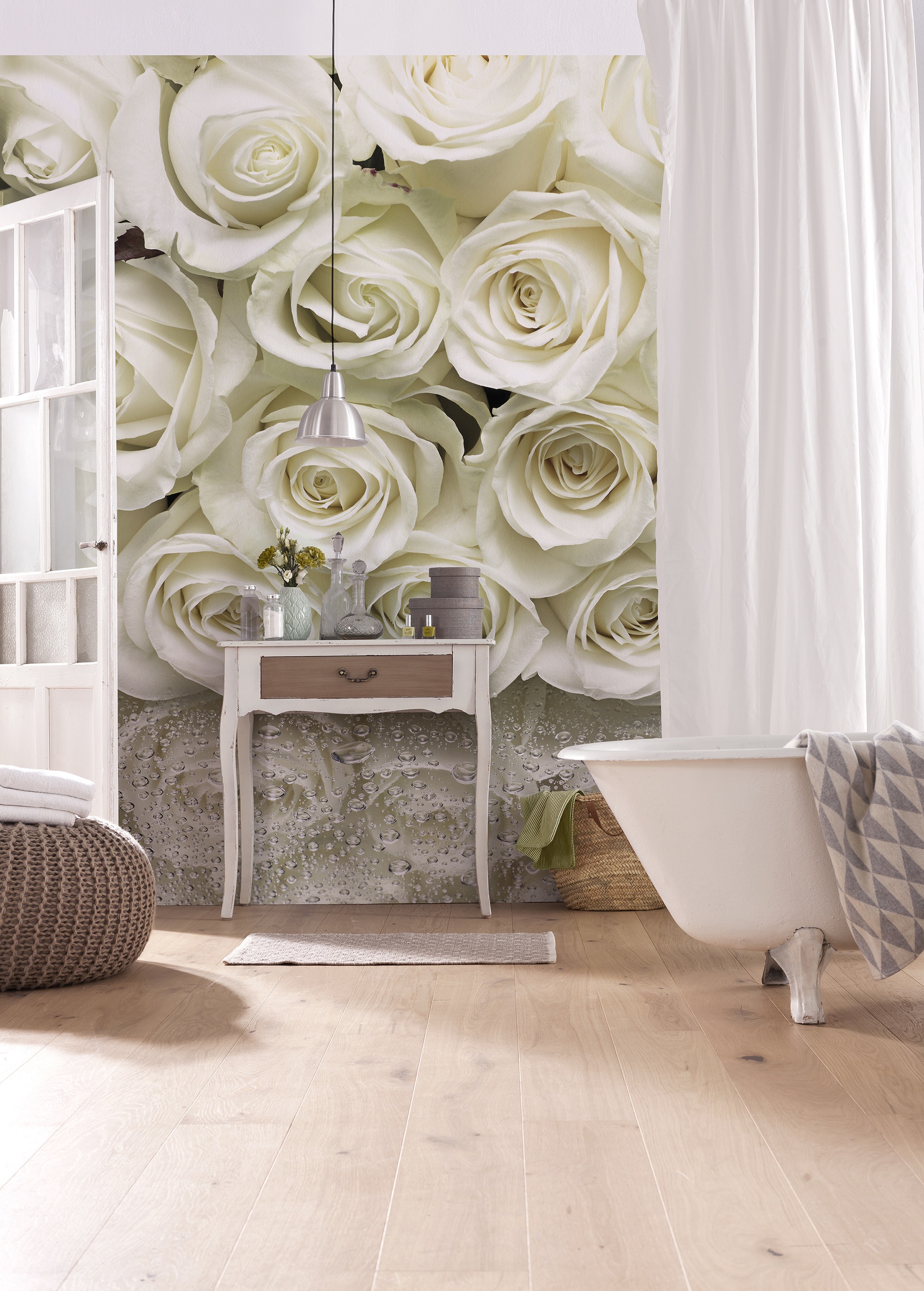 Komar Fototapete "A la Rose - Größe 368 x 254 cm" bedruckt glatt Wohnzimmer, Schlafzimmer
