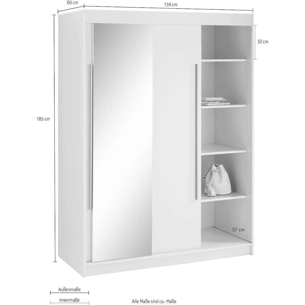 borchardt Möbel Garderobenschrank »Torben«, Breite 134 cm