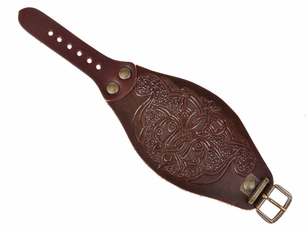Adelia´s Armband »Wikinger / Mittelalter Armband Geprägtes Armband Arabeske«, World of the Vikings