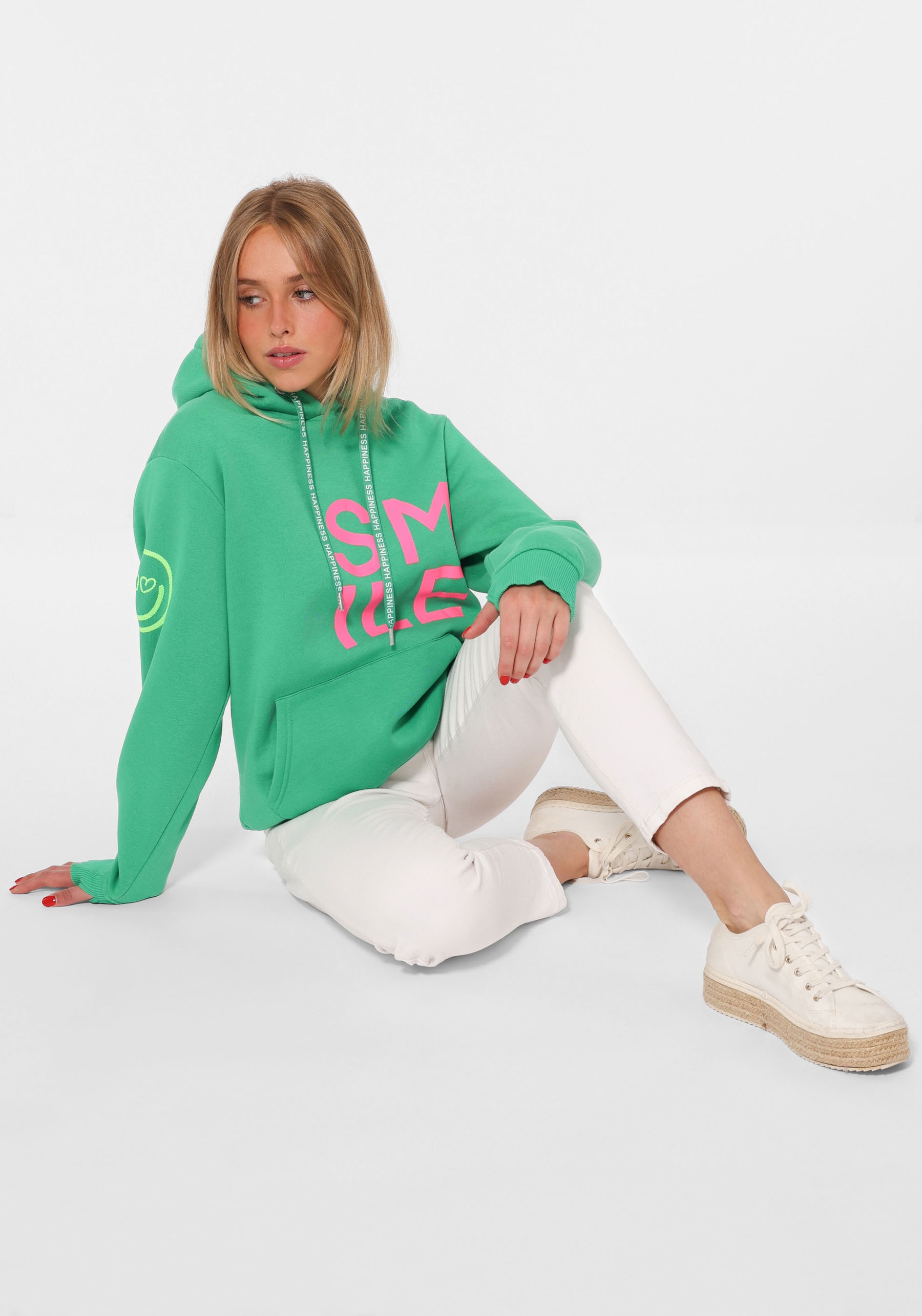 Zwillingsherz Hoodie »"Alissa"«, mit SMILE Print