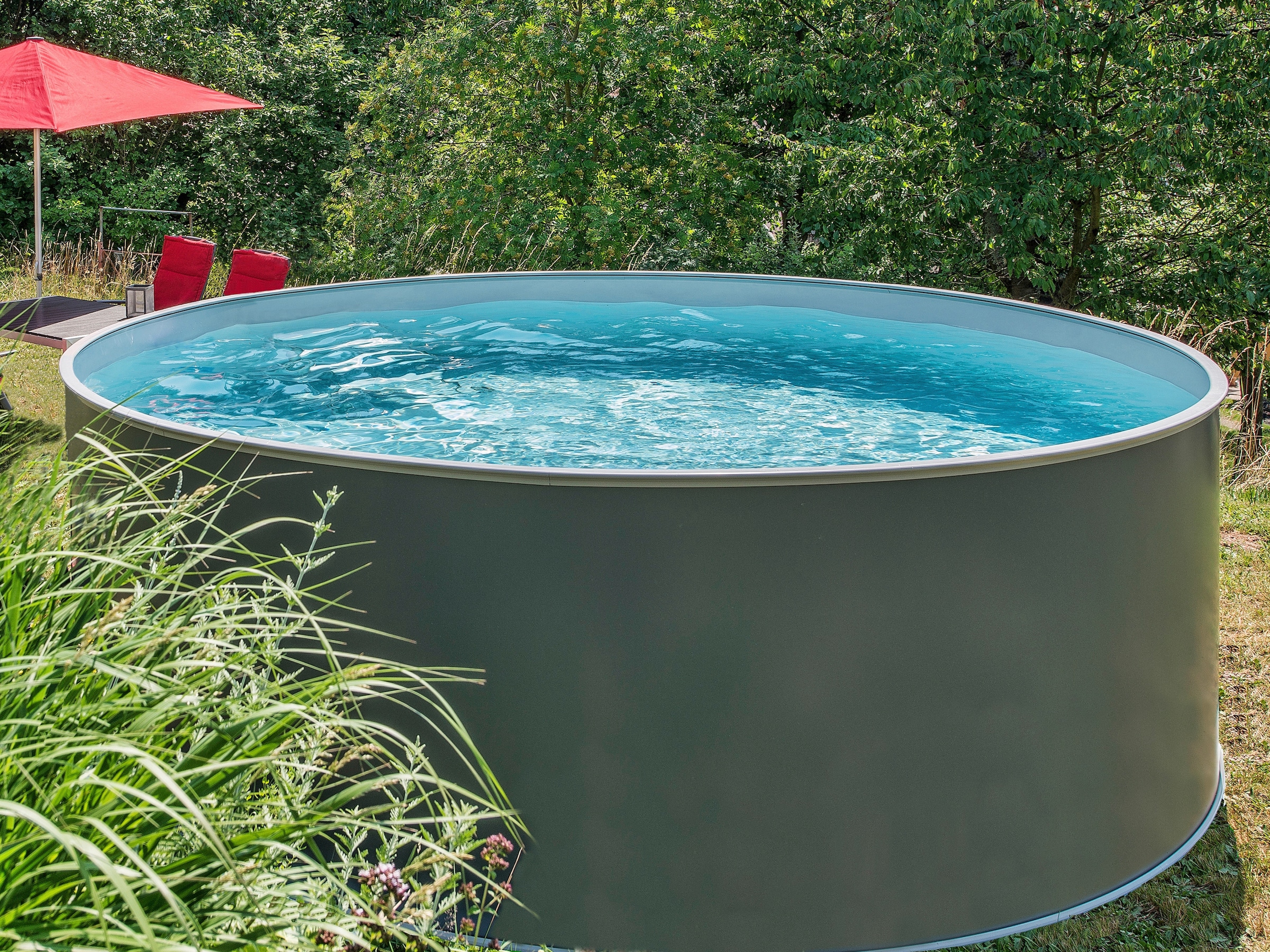 KONIFERA Rundpool »NIZZA 1 inkl. Bodenschutzvlies« zum Aufstellen, in verschiedenen Größen verfügbar