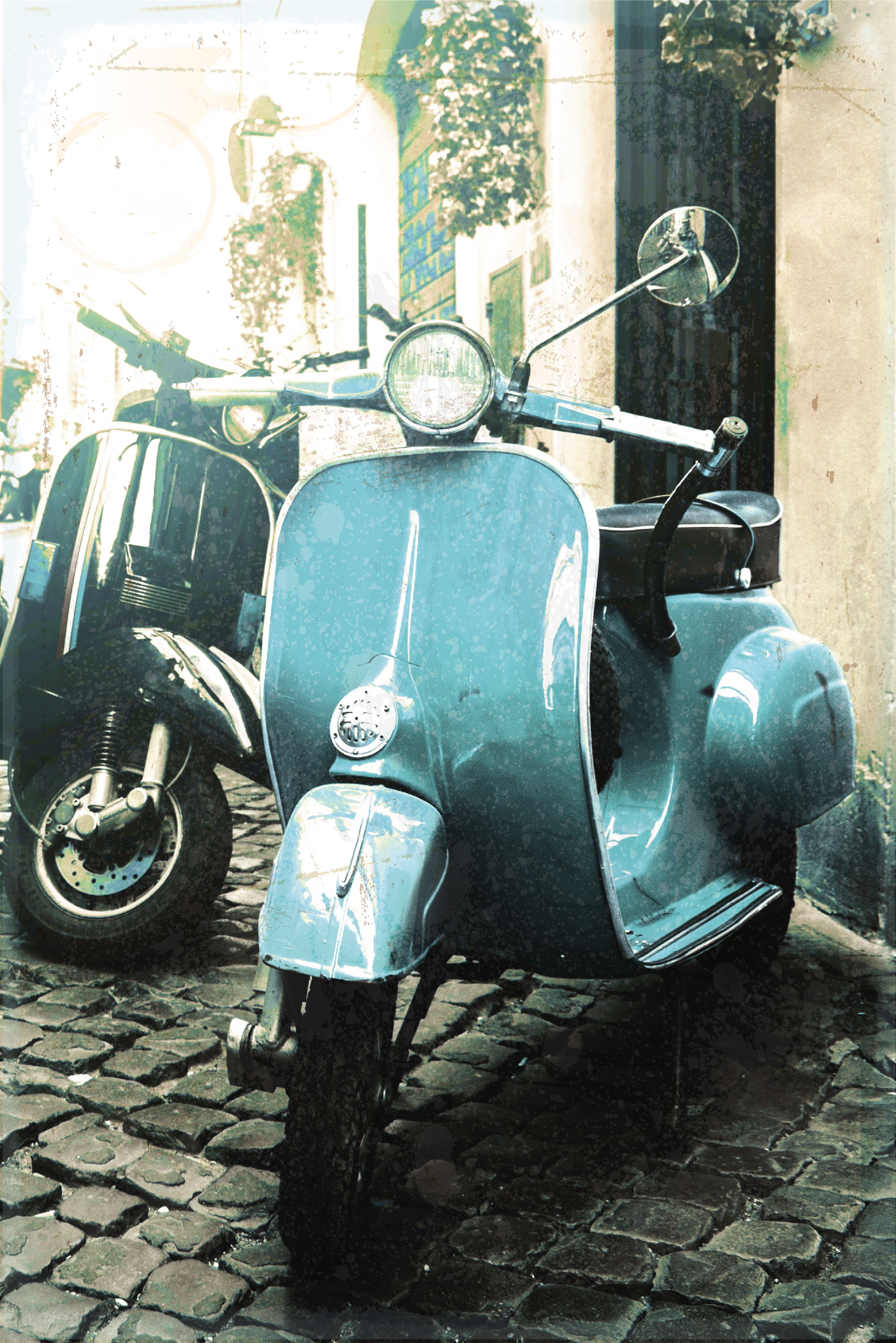 queence Metallbild "Vespa" Retro, Blechschild, Stahlschild, Italien günstig online kaufen