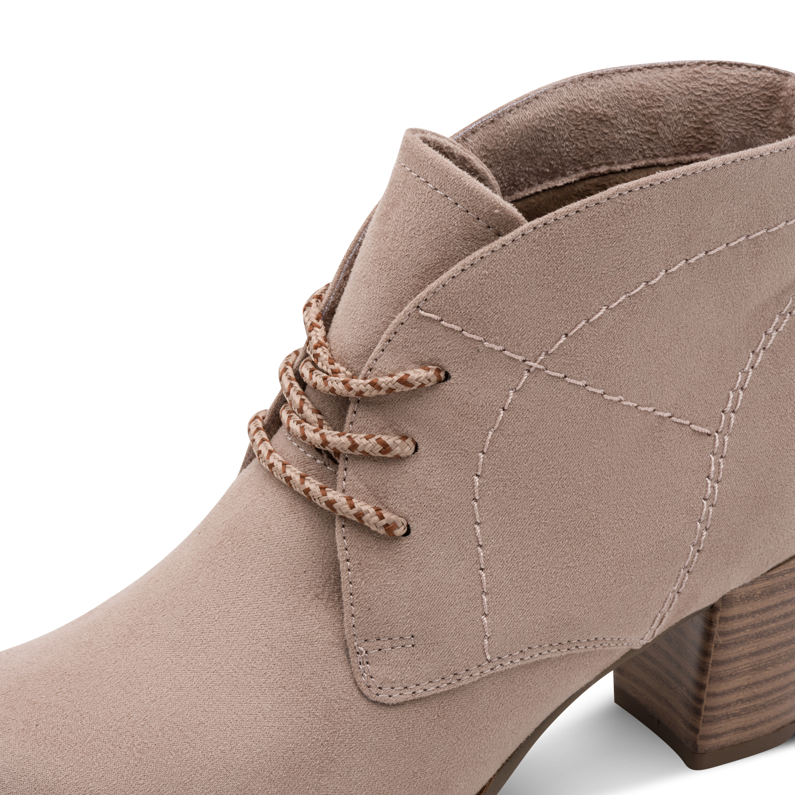 MARCO TOZZI Schnürstiefelette  Blockabsatz, Ankleboots, Schnürboots mit Ziernähten