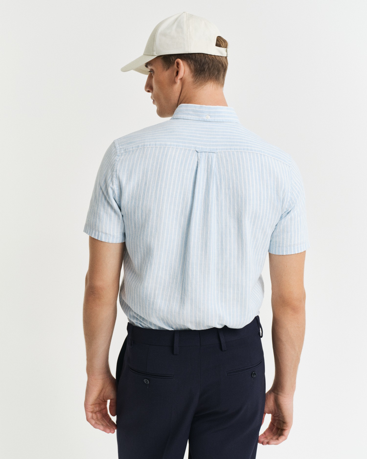 Gant Kurzarmhemd "REG COTTON LINEN STRIPE SS SHIRT", ist ideal für warme So günstig online kaufen