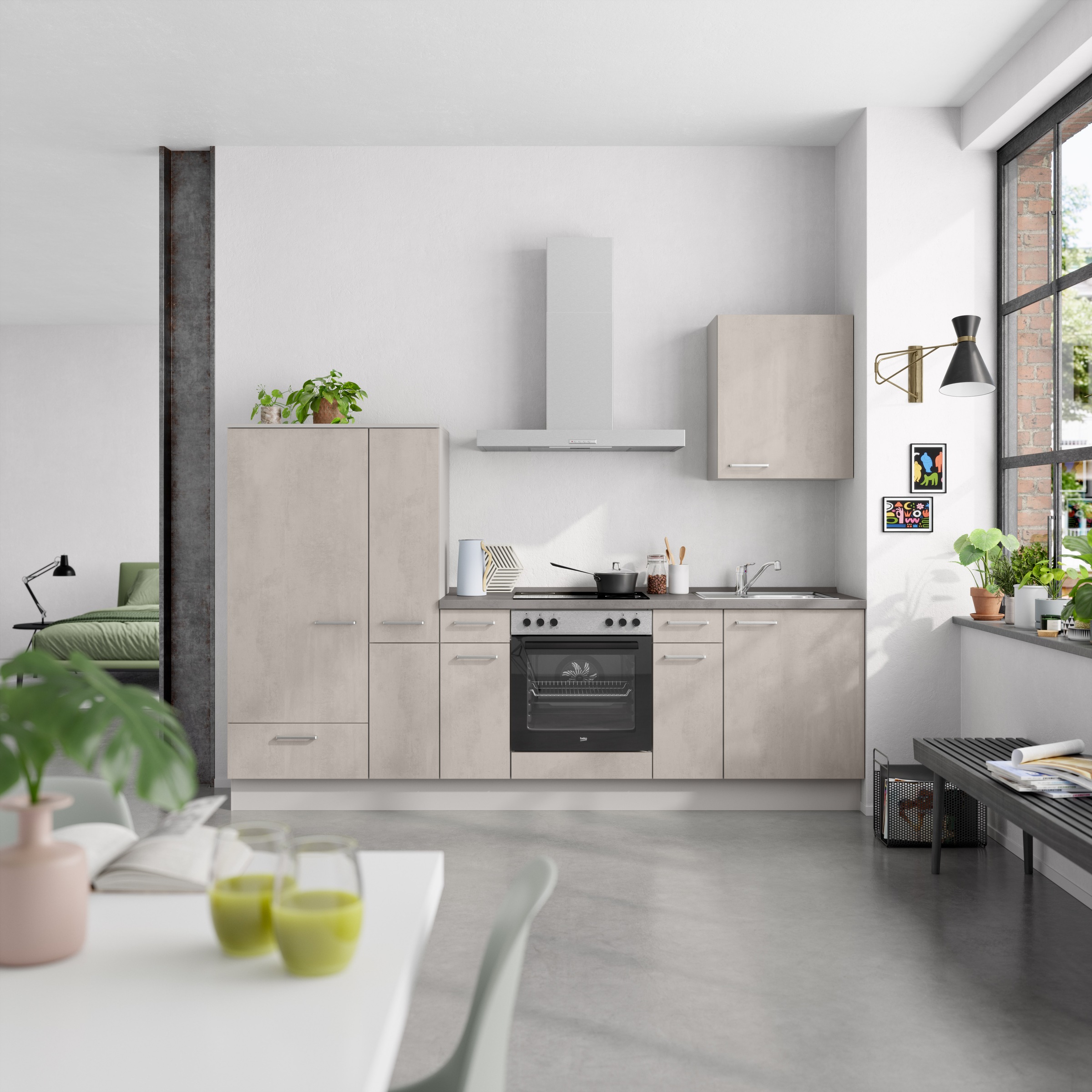 nobilia® Küchenzeile »"Riva I"«, vormontiert, Ausrichtung wählbar, Breite 270 cm, wahlw. mit E-Geräten