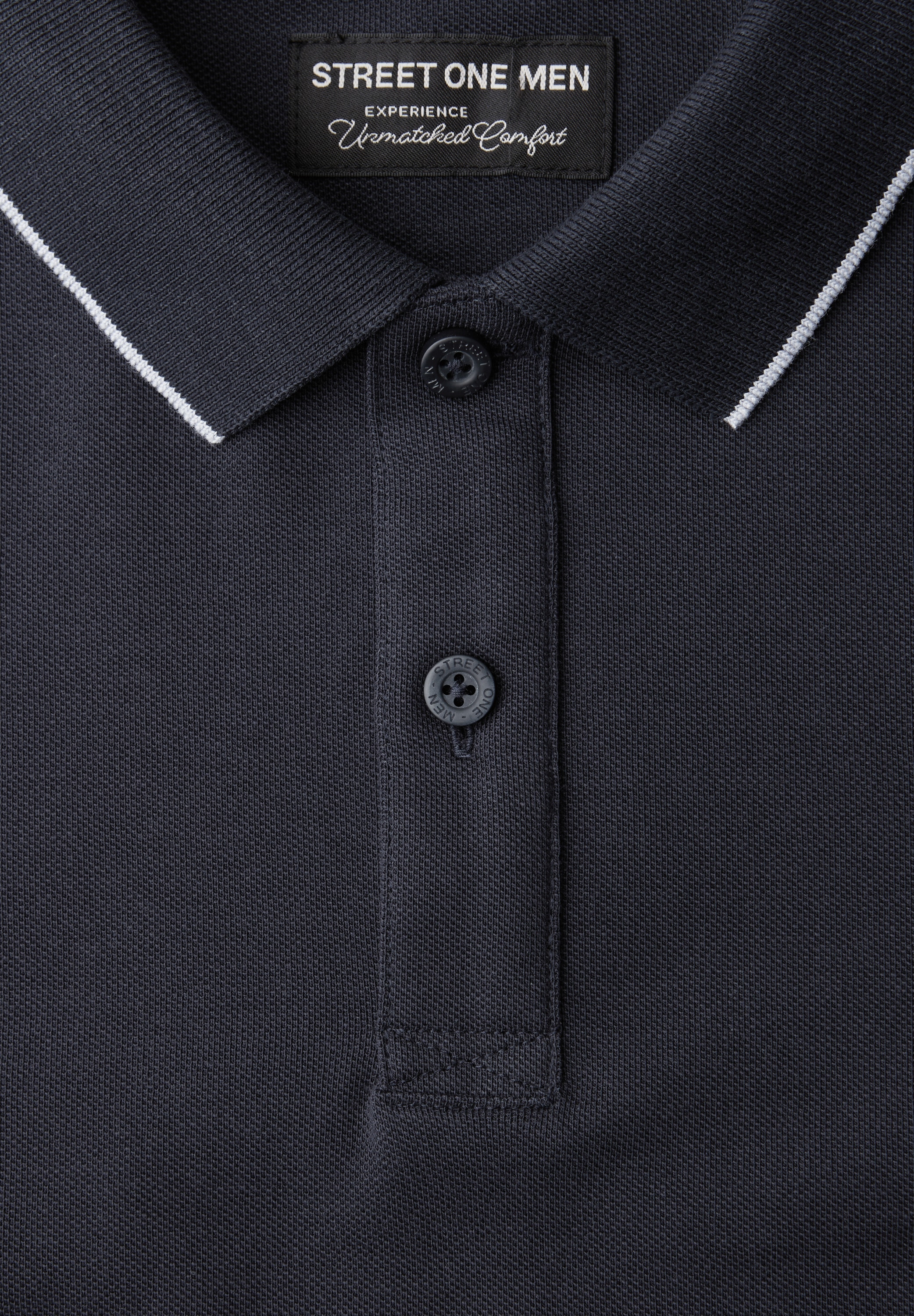 STREET ONE MEN Poloshirt aus reiner Baumwolle