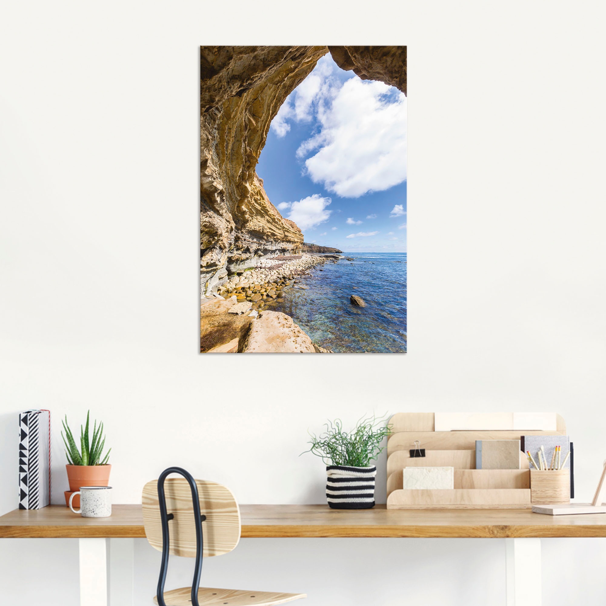 als | Diego BAUR Artland in Poster Wandaufkleber »San Wandbild Leinwandbild, St.), Küstenbilder, Größen versch. Klippen«, (1 oder Alubild, bestellen