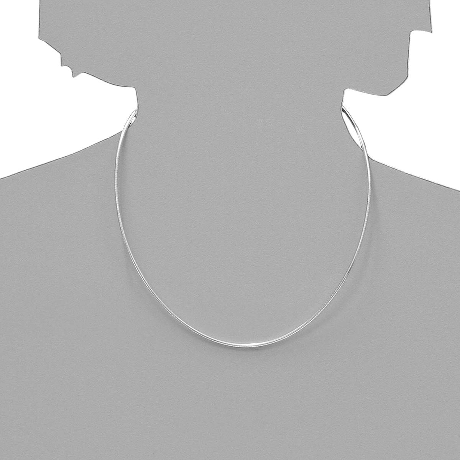 OSTSEE-SCHMUCK Halsreif »- Omega 1,9 mm - Silber 925/000 -,«
