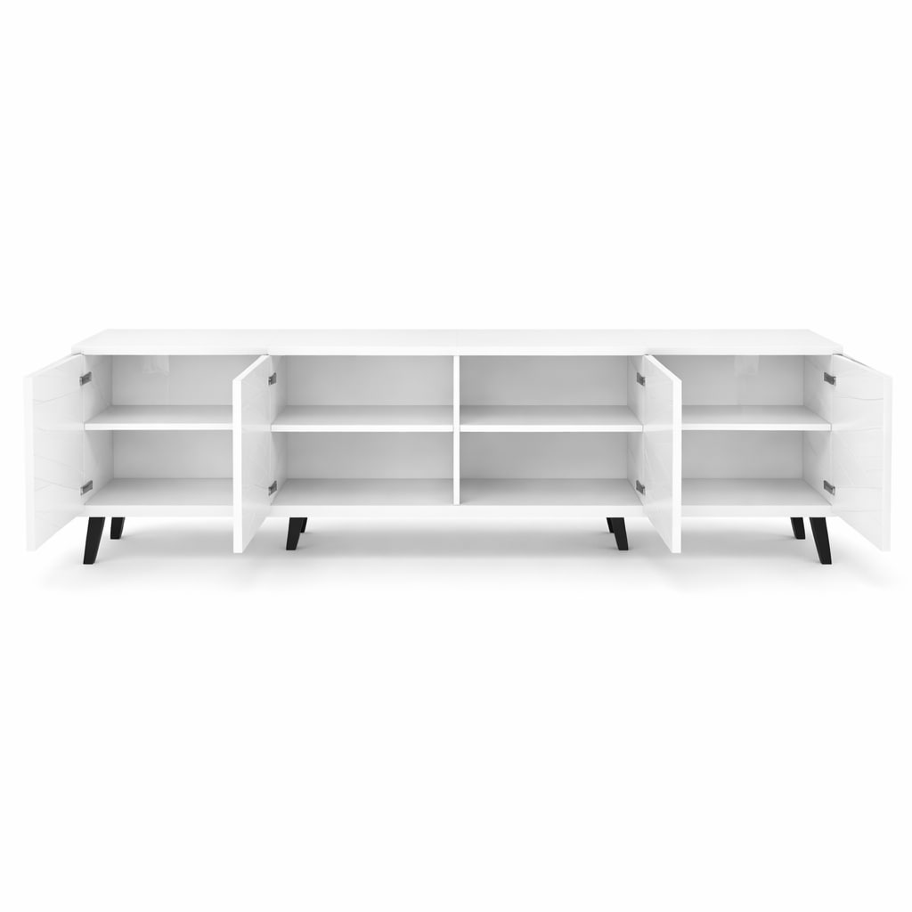 OTTO home Lowboard »HOLLY 2.0, TV-Board, TV-Kommode, TV-Schrank, TV-Unterschrank, TV-Möbel« Modernes lackiertes Hochglanz TV-Board, grifflos, Breite 200 cm