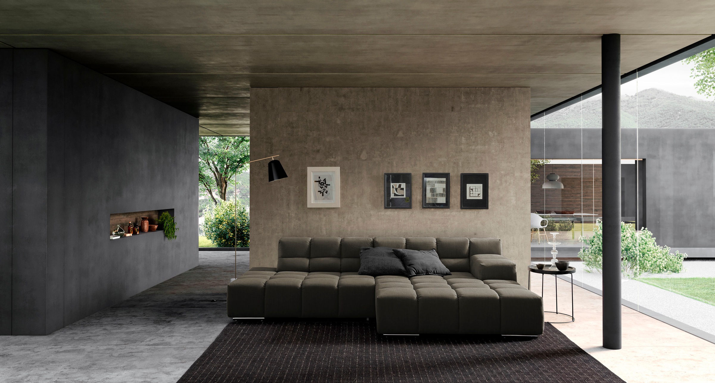 designwerk Ecksofa "Temple L-Form, tolles Designsofa", mit Sitztiefenverste günstig online kaufen