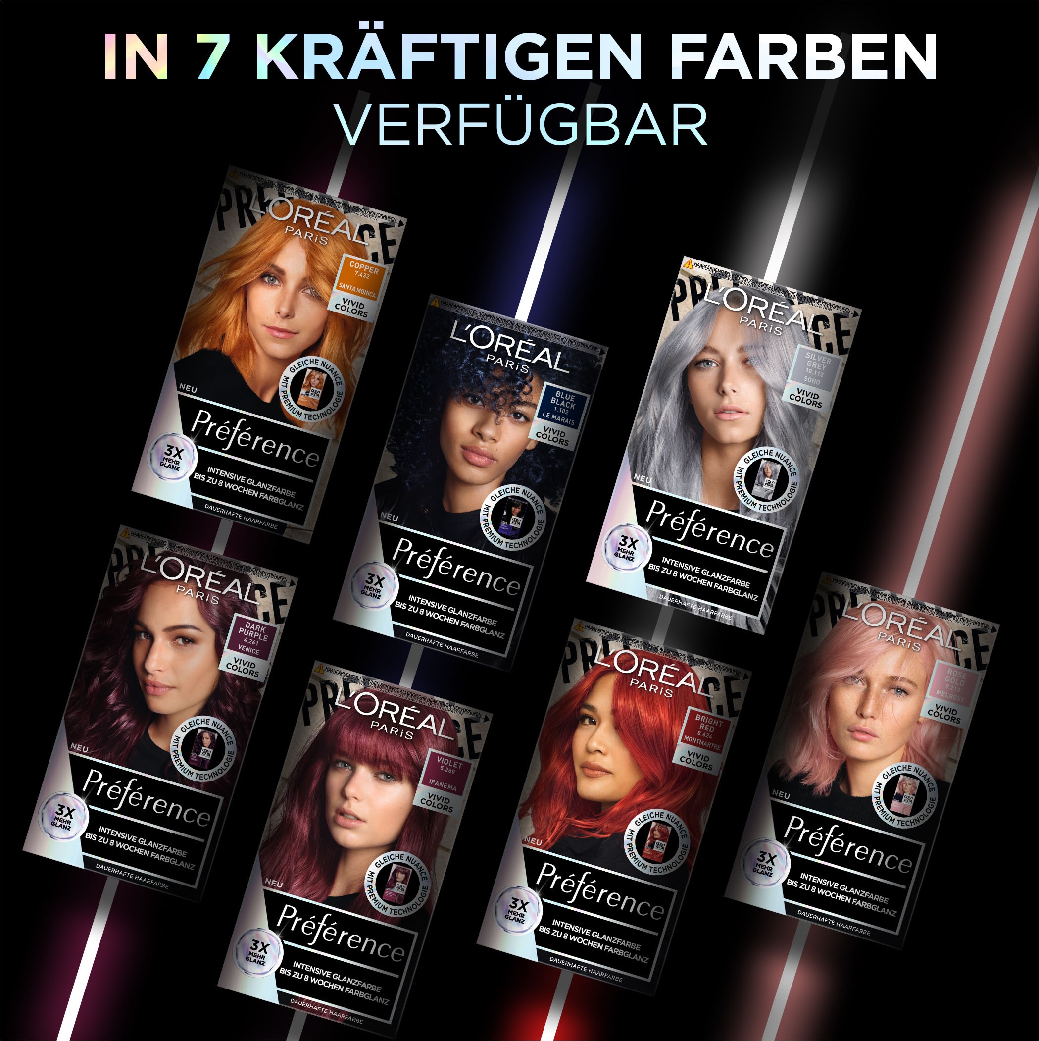 L'ORÉAL PARIS Coloration »Préférence Vivid Colors«, mit pflegender Formel