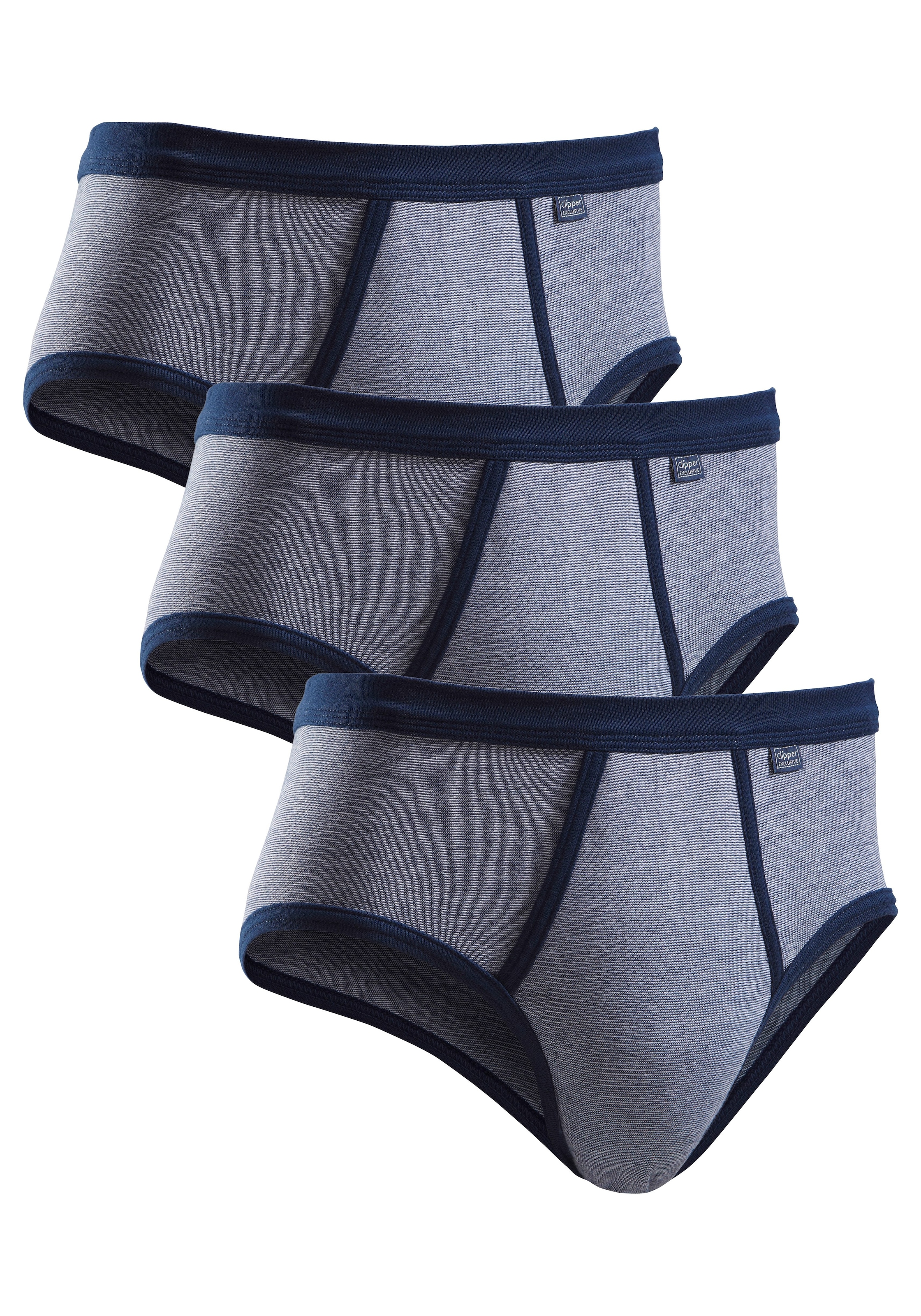Clipper Exclusive Slip Packung, 3 Stk. tlg., modische Optik: Jeans meliert, günstig online kaufen
