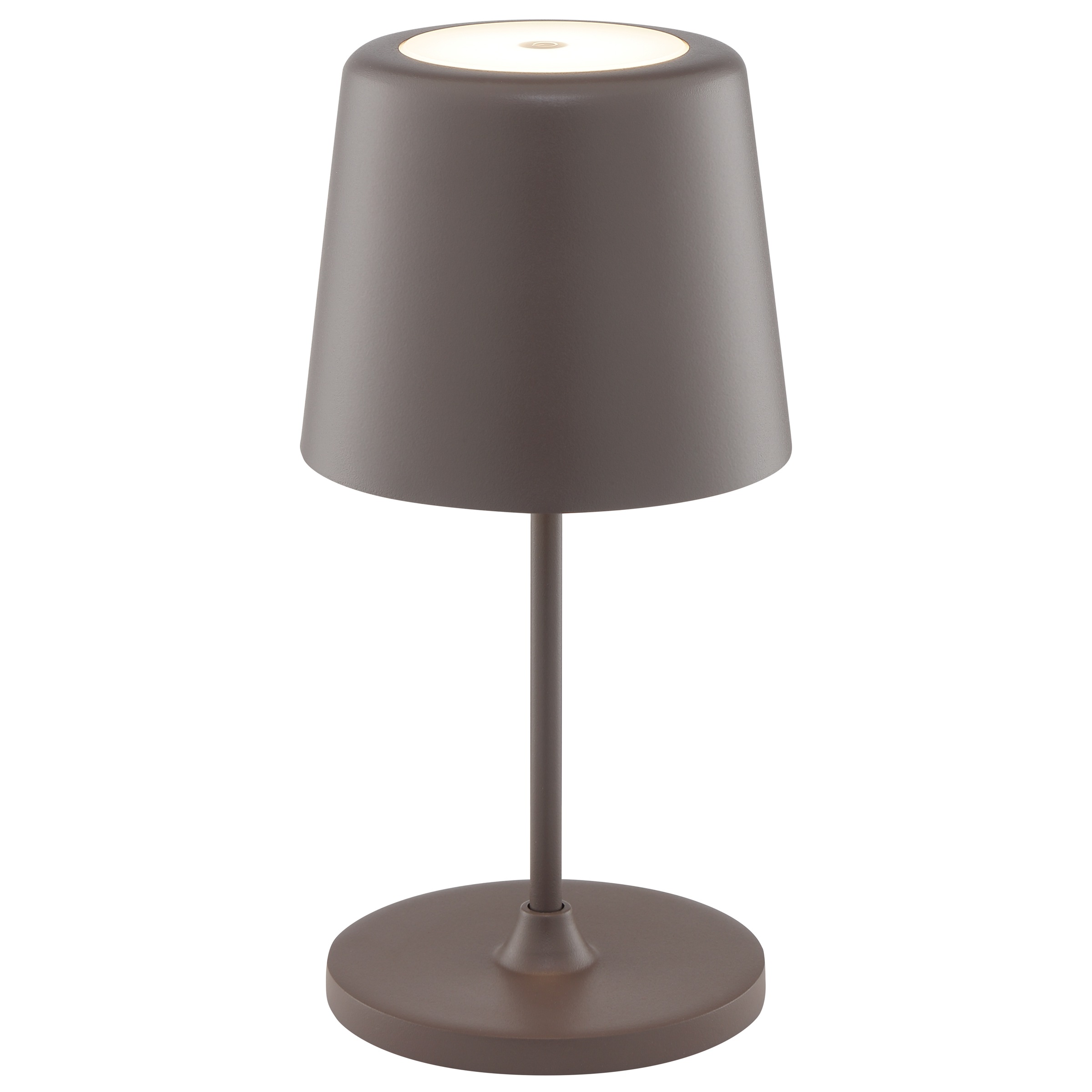 BRILLIANT LED Tischleuchte "Kaami - mobile LED Außen Akku Tischlampe 2er-Set", kaffee, Ø 10cm H: 37cm, 2 Stk., Leuchten, 310 lm, Touchdimmer, USB, Akku, Outdoor, Indoor, Akkuleuchte 37cm hoch, LED Tischleuchte 3