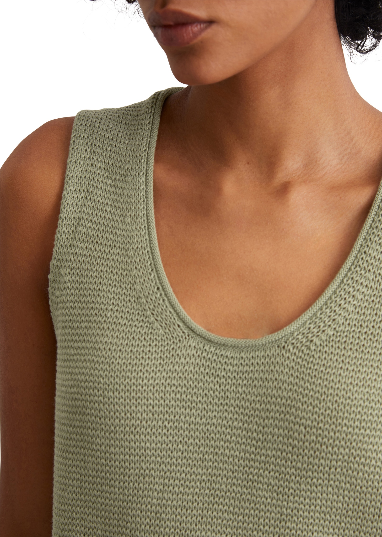 Marc O'Polo V-Ausschnitt-Pullover »aus Heavy-Weight-Organic-Cotton«