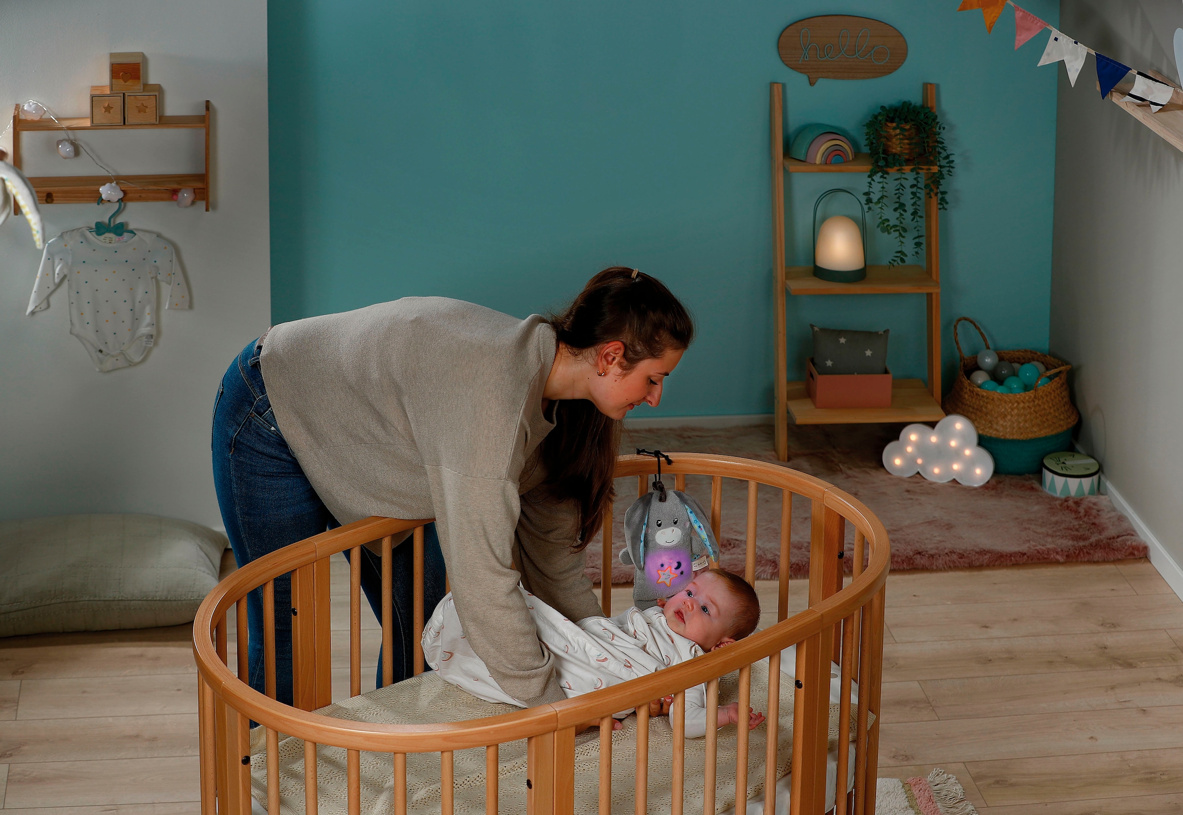 Nici Kuscheltier »My First NICI, Esel Littledoo 25 cm«, Baby Einschlafhilfe; mit Licht und Sound