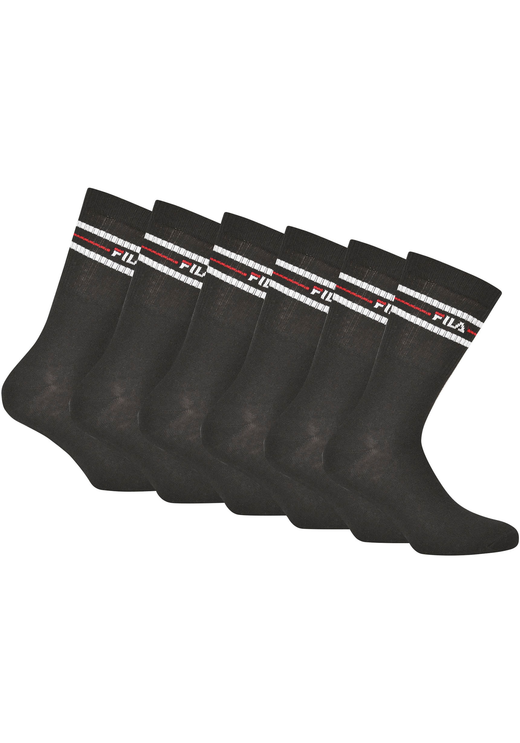 Fila Sportsocken "UNISEX LIFESTYLE PLAIN SOCKS", (6 Paar), mit eingestrickt günstig online kaufen