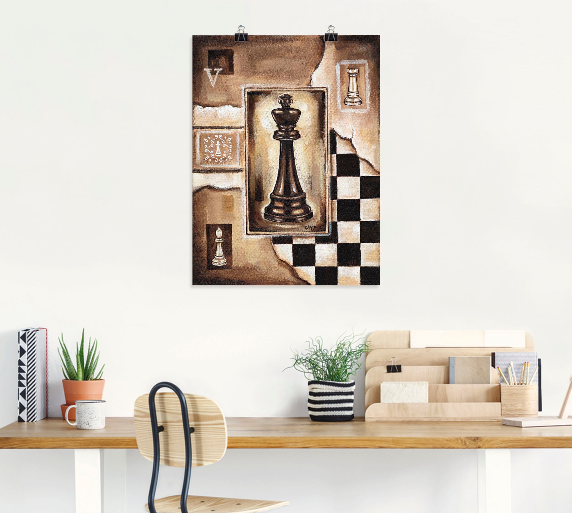 Artland Wandbild "Schach König", Schach, (1 St.), als Poster, Wandaufkleber günstig online kaufen