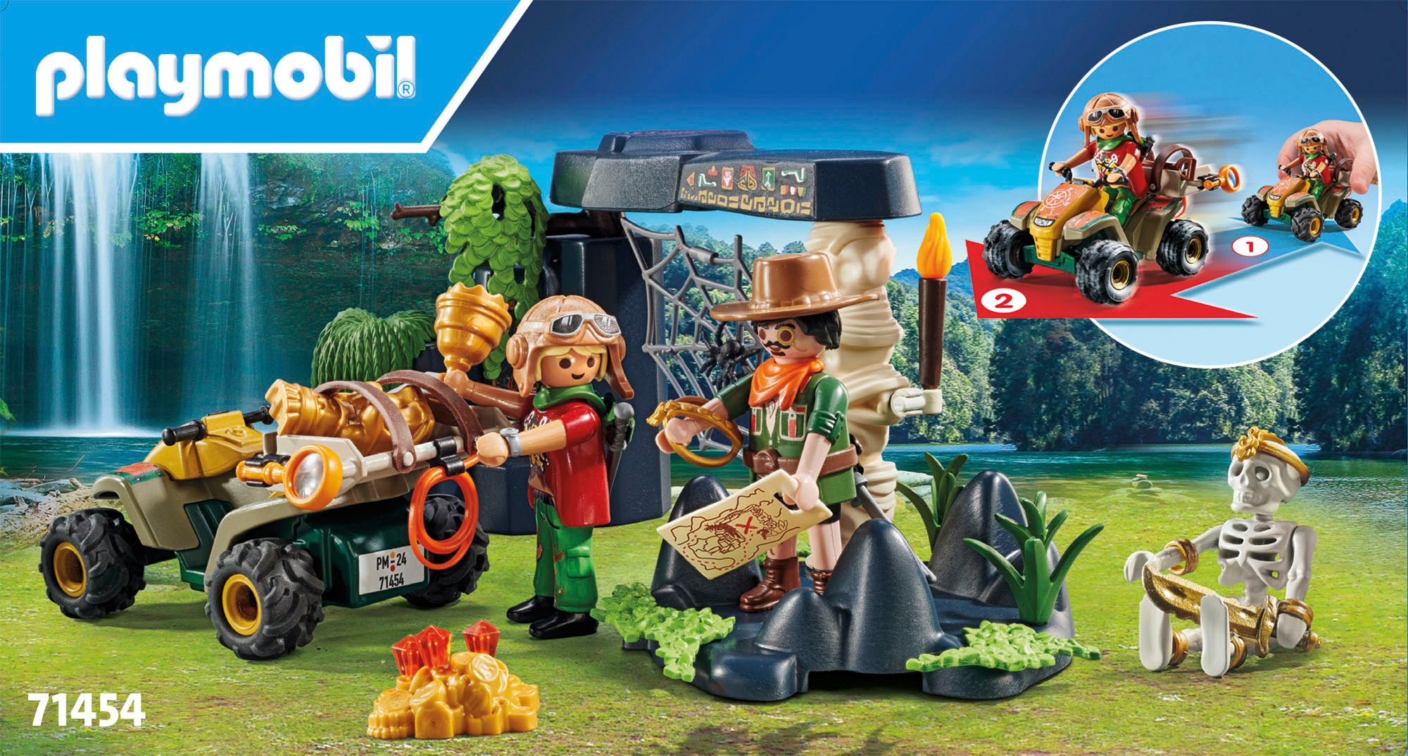 Playmobil® Konstruktions-Spielset »Schatzsuche im Dschungel (71454)«, (72 St.), Made in Europe
