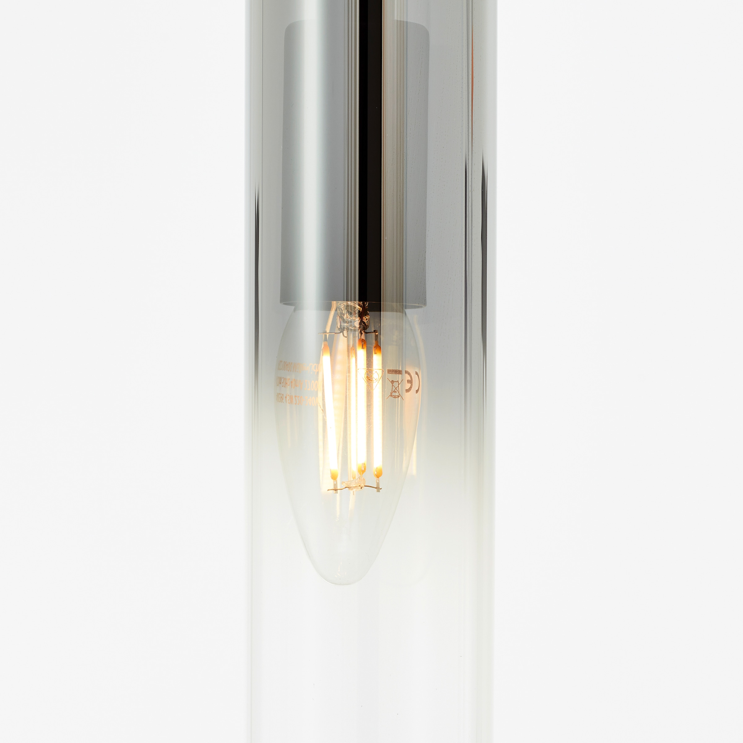 Brilliant Pendelleuchte 1 x »Glasini«, Metall/Rauchglas, schwarz kürzbar, | cm, E14, BAUR matt 199 flammig-flammig, 15