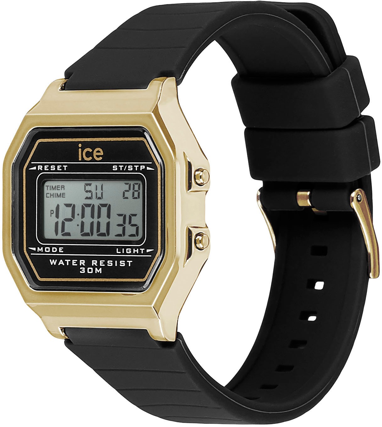 ice-watch Chronograph »ICE digit retro - Small«, Armbanduhr, Quarzuhr, Damenuhr, Silikonarmband, Datum