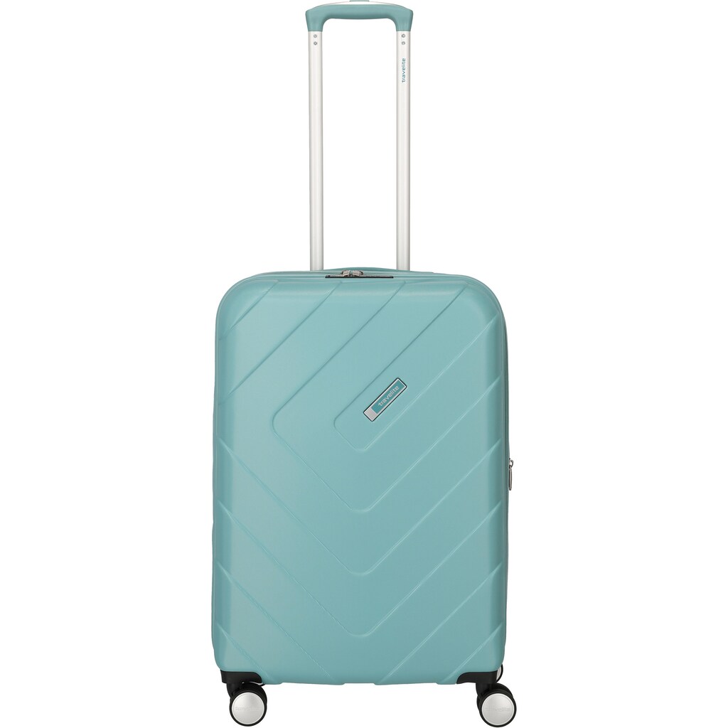 travelite Hartschalen-Trolley »Kalisto, 67 cm, aqua«, 4 Rollen, mit Volumenerweiterung;