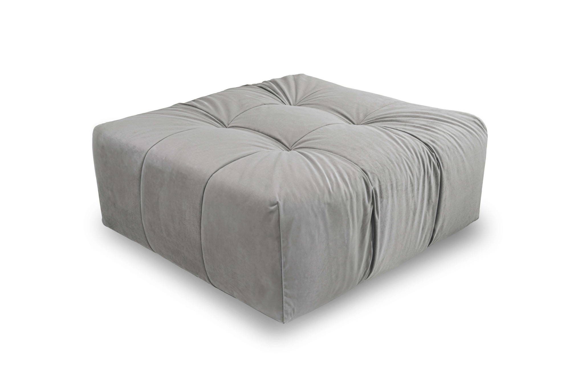 INOSIGN Polsterhocker »Calmara, weicher Lounge-Sitzkomfort«, bodentief, Samt oder Chenille, mit Knopfsteppung