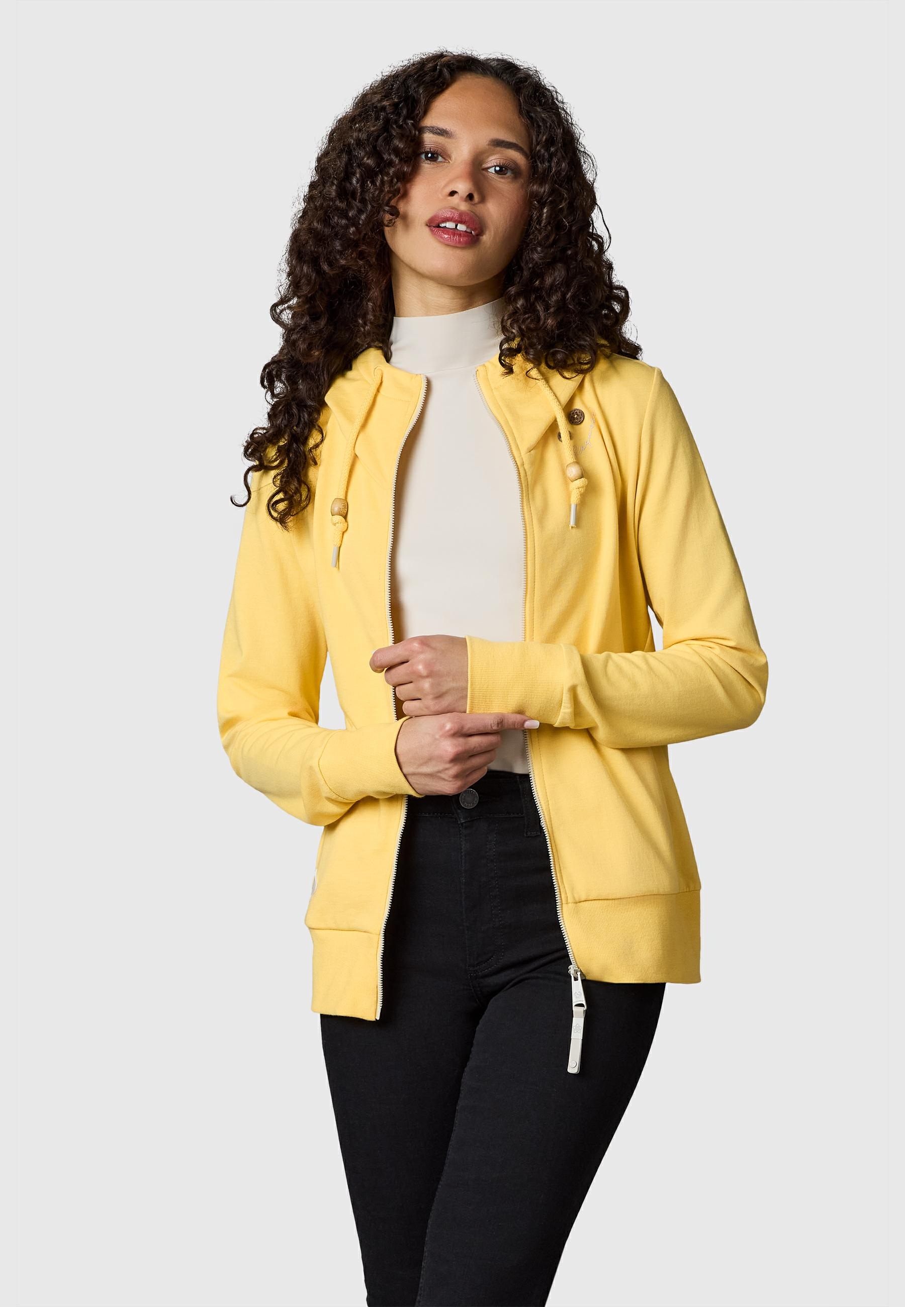 Ragwear Kapuzensweatjacke »Paya Intl.« sportlicher Damen Kapuzensweater mit Kordeln