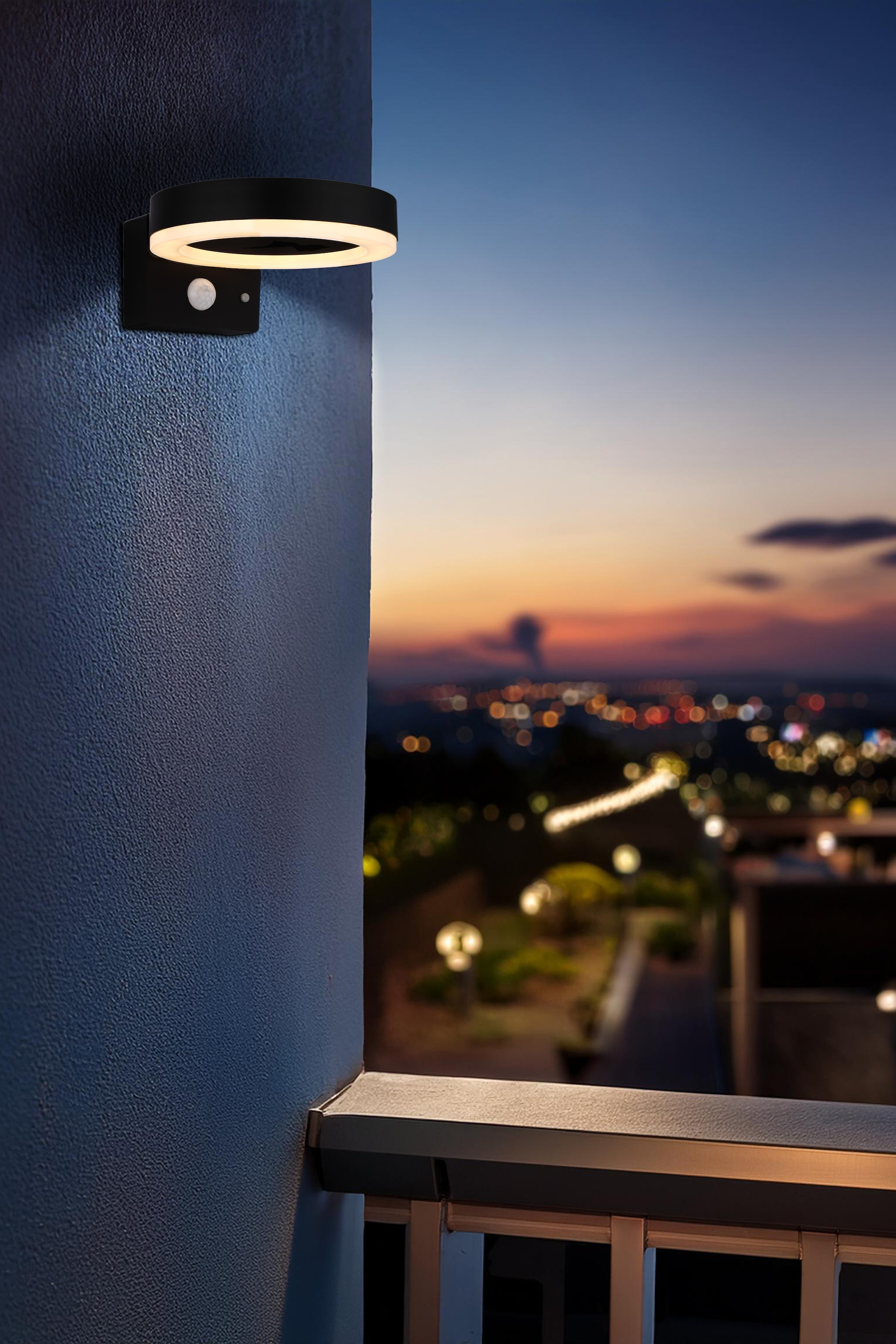 GLOBO LIGHTING LED Solarleuchte »SOLARLEUCHTE KUNSTSTOFF SCHWARZ MATT, 1XLED«, Leuchtmittel LED-Modul | LED fest integriert, Solar/IP44/schwarz/Garten/Terrasse/Sensor