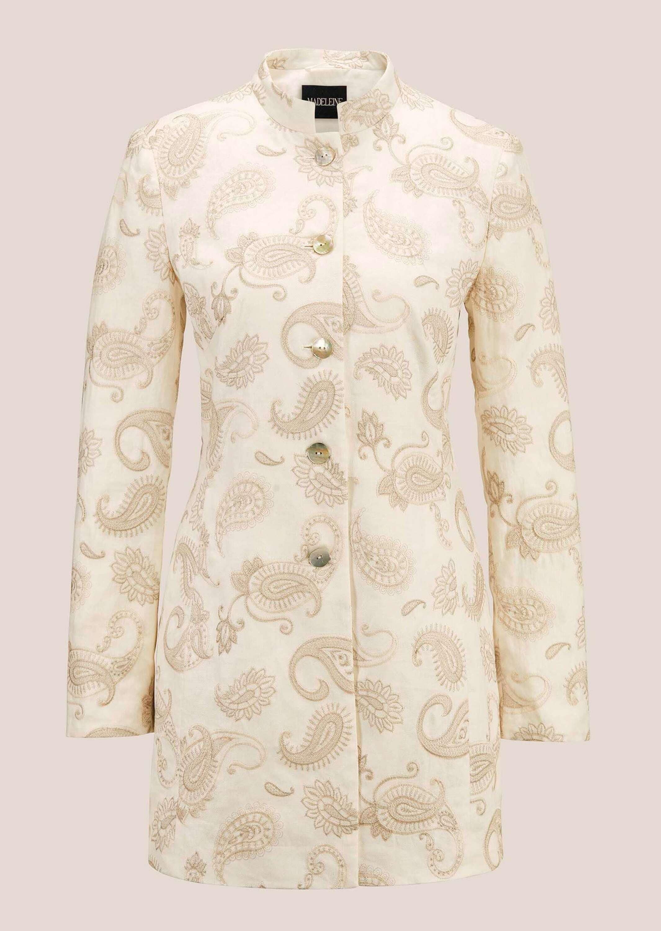 MADELEINE Longblazer "Gehrock Leinen-Gehrdock mit Unikat-Stickerei" günstig online kaufen