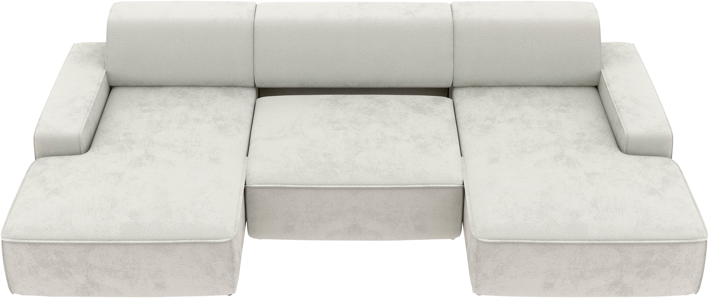 TRENDMANUFAKTUR Wohnlandschaft »Graz, wahlweise mit Sitzvorschub und Bettkasten, U-Form, Breite 329 cm«, in Cord-, haustierfreundlichem LEO Struktur- oder LUMOS-3D-Bezug