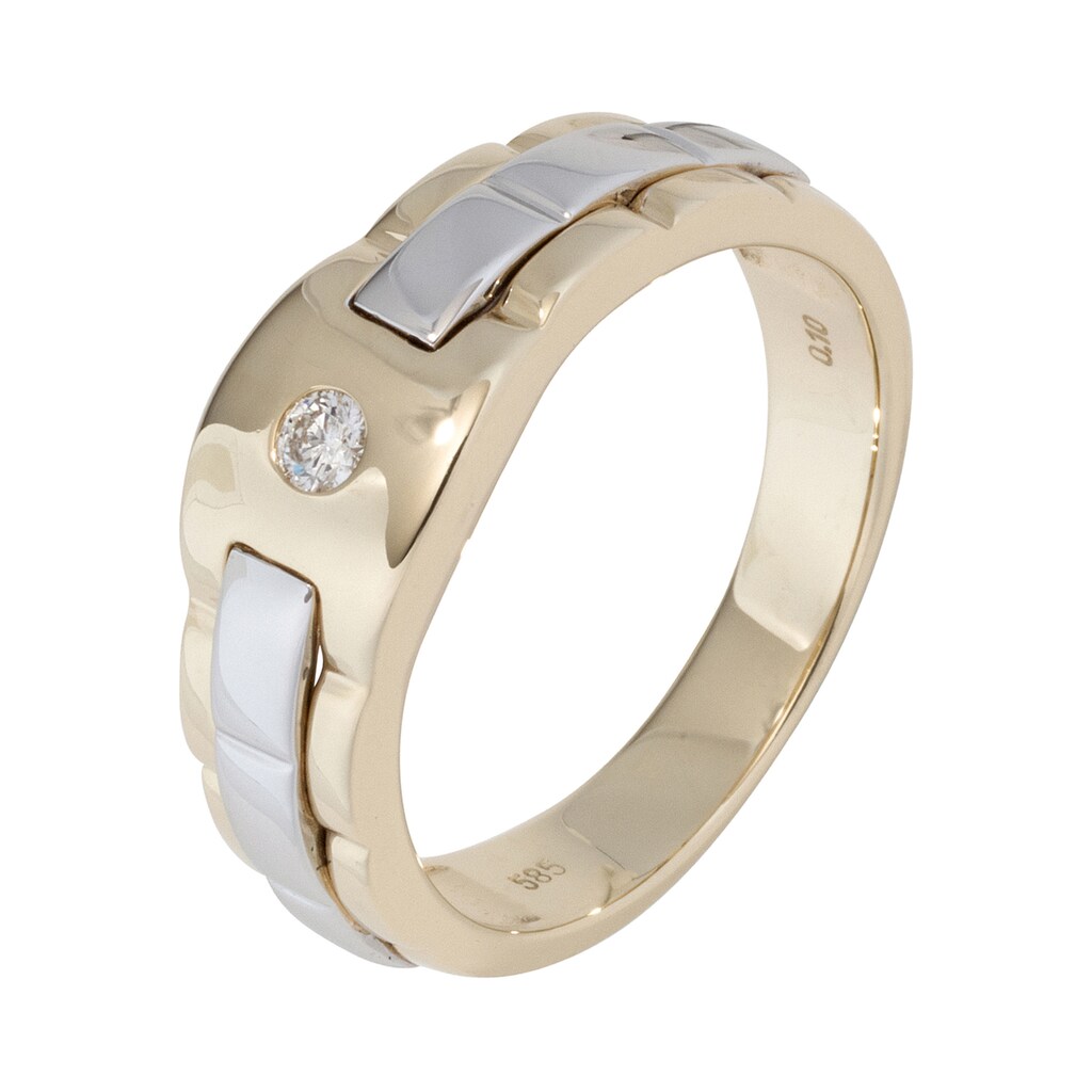 JOBO Diamantring, 585 Gold bicolor mit Diamant