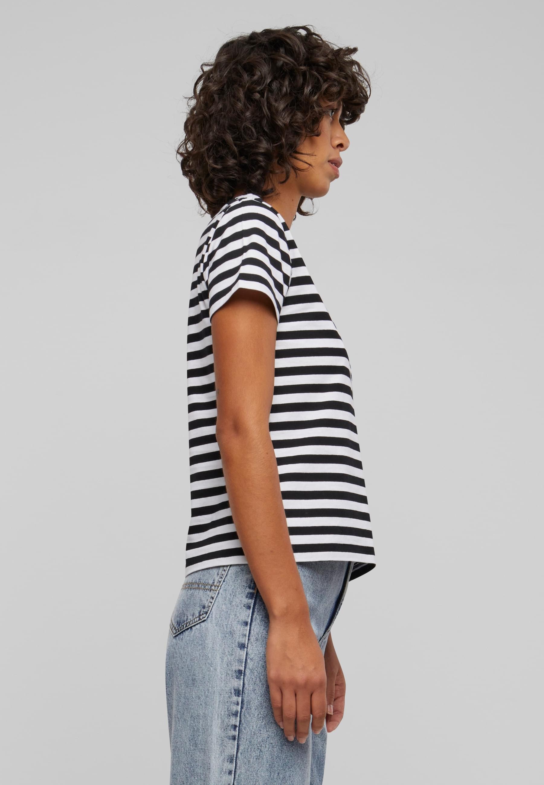 URBAN CLASSICS T-Shirt »Urban Classics Damen Ladies Regular Striped Tee«, (1 tlg.)