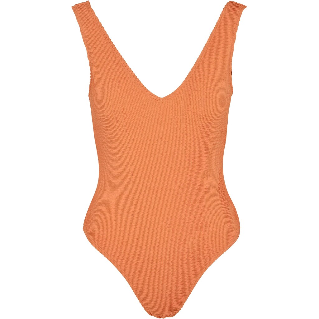 URBAN CLASSICS Monokini »Urban Classics Damen Ladies Crinkle High Leg Swimsuit«