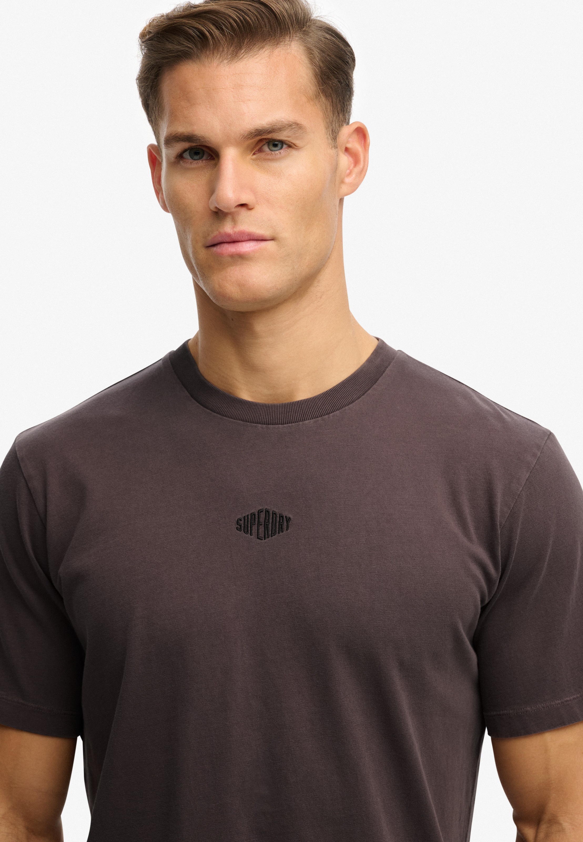 Superdry T-shirt à Manches Courtes Micro Logo Shale Dark Grey 3XL Homme 3