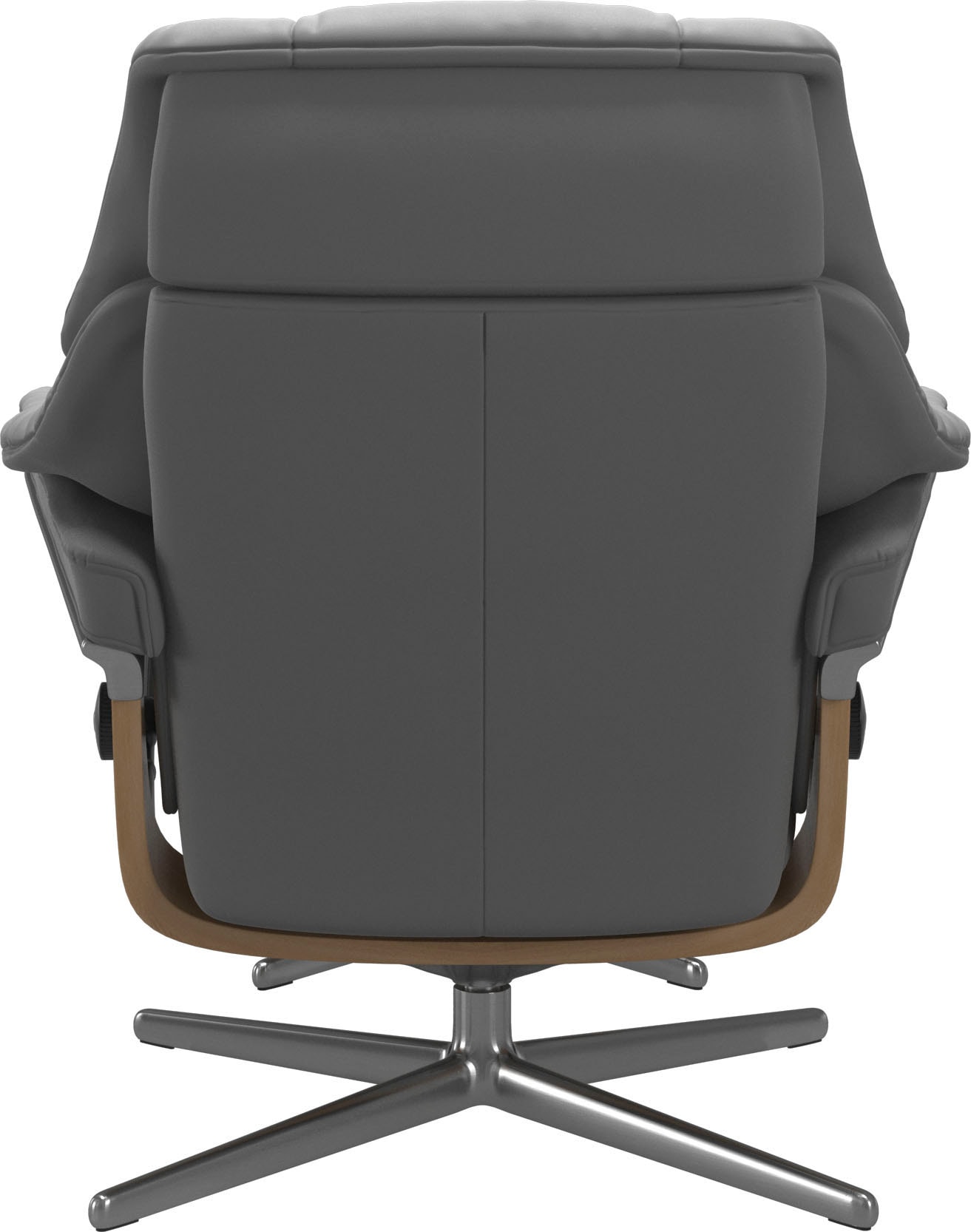 Stressless® Relaxsessel »Reno«, (Set, Relaxsessel mit Hocker), mit Hocker, mit Cross Base, Größe S, M & L, Holzakzent Eiche